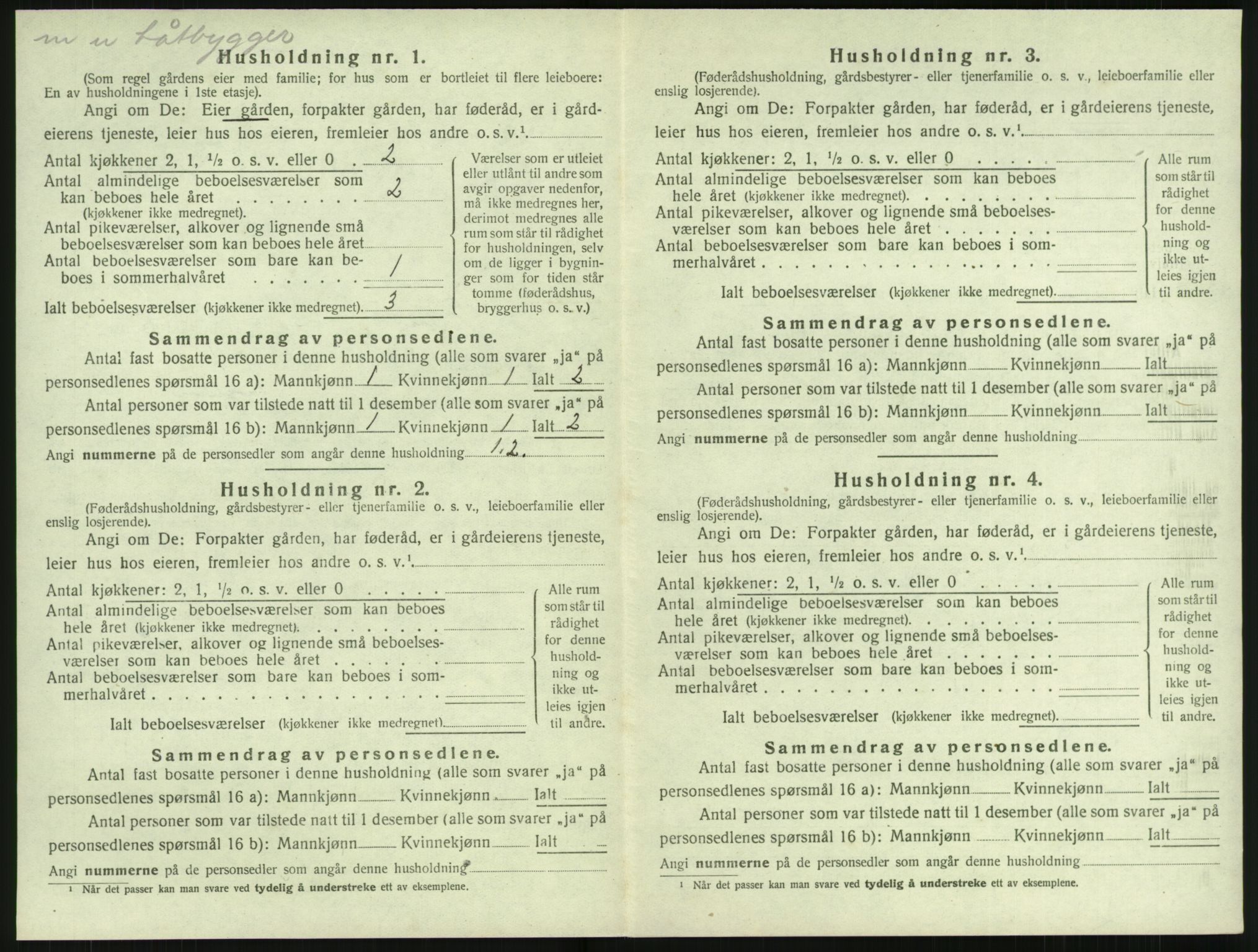 SAK, Folketelling 1920 for 0923 Fjære herred, 1920, s. 2060