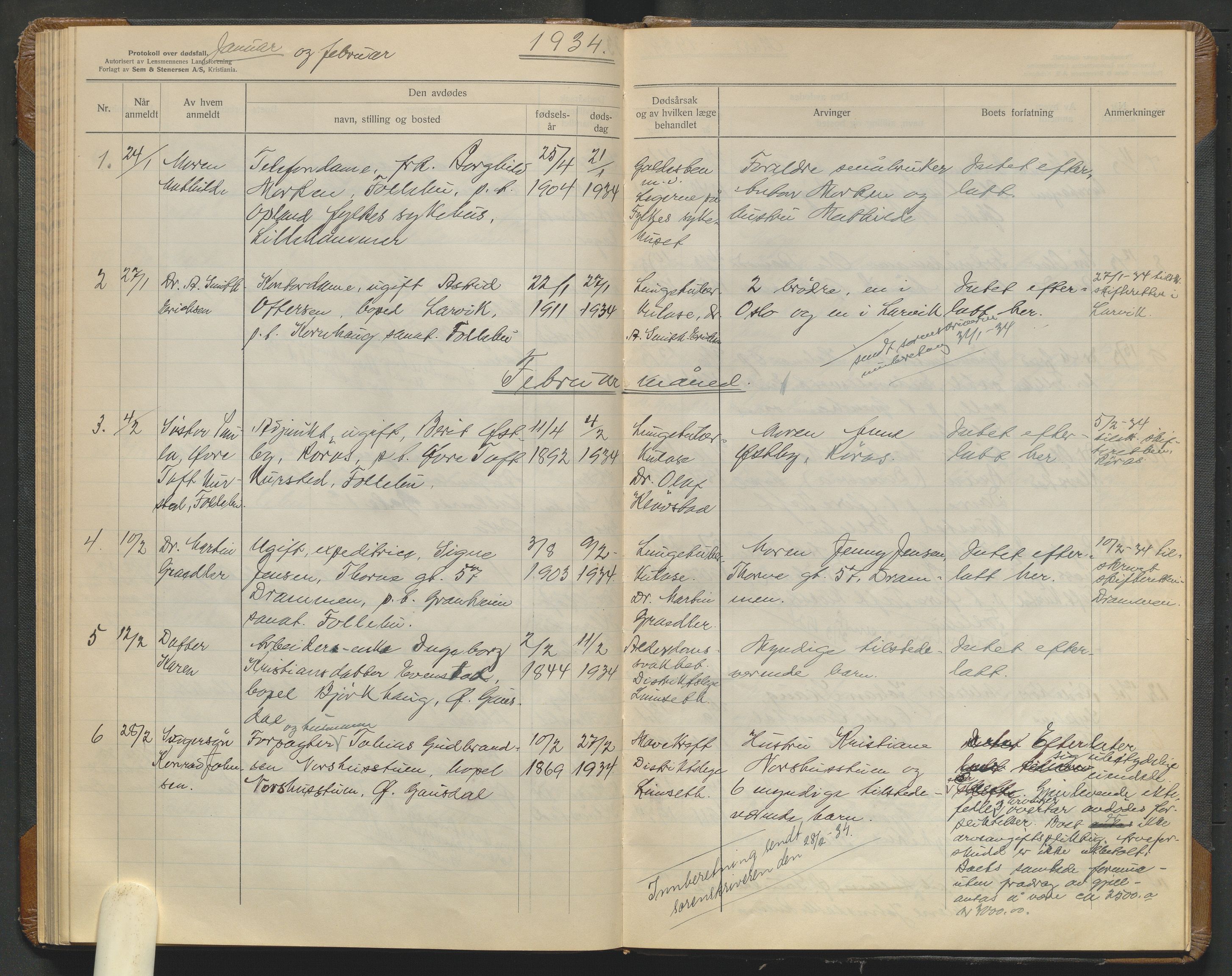 Østre Gausdal lensmannskontor, AV/SAH-PGØ-015/H/Ha/Haa/L0001/0003: Dødsfallsprotokoller / Dødsfallsprotokoll, 1925-1935