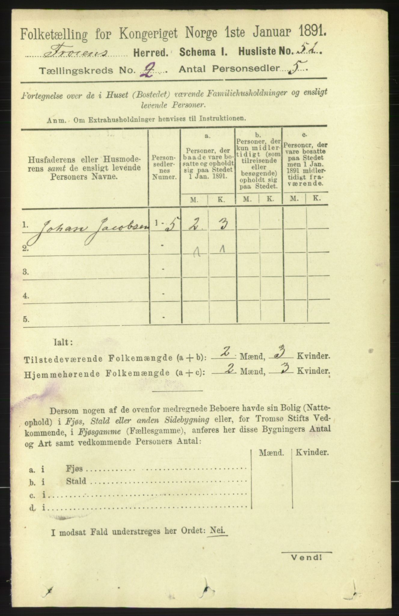 RA, Folketelling 1891 for 1619 Frøya herred, 1891, s. 941