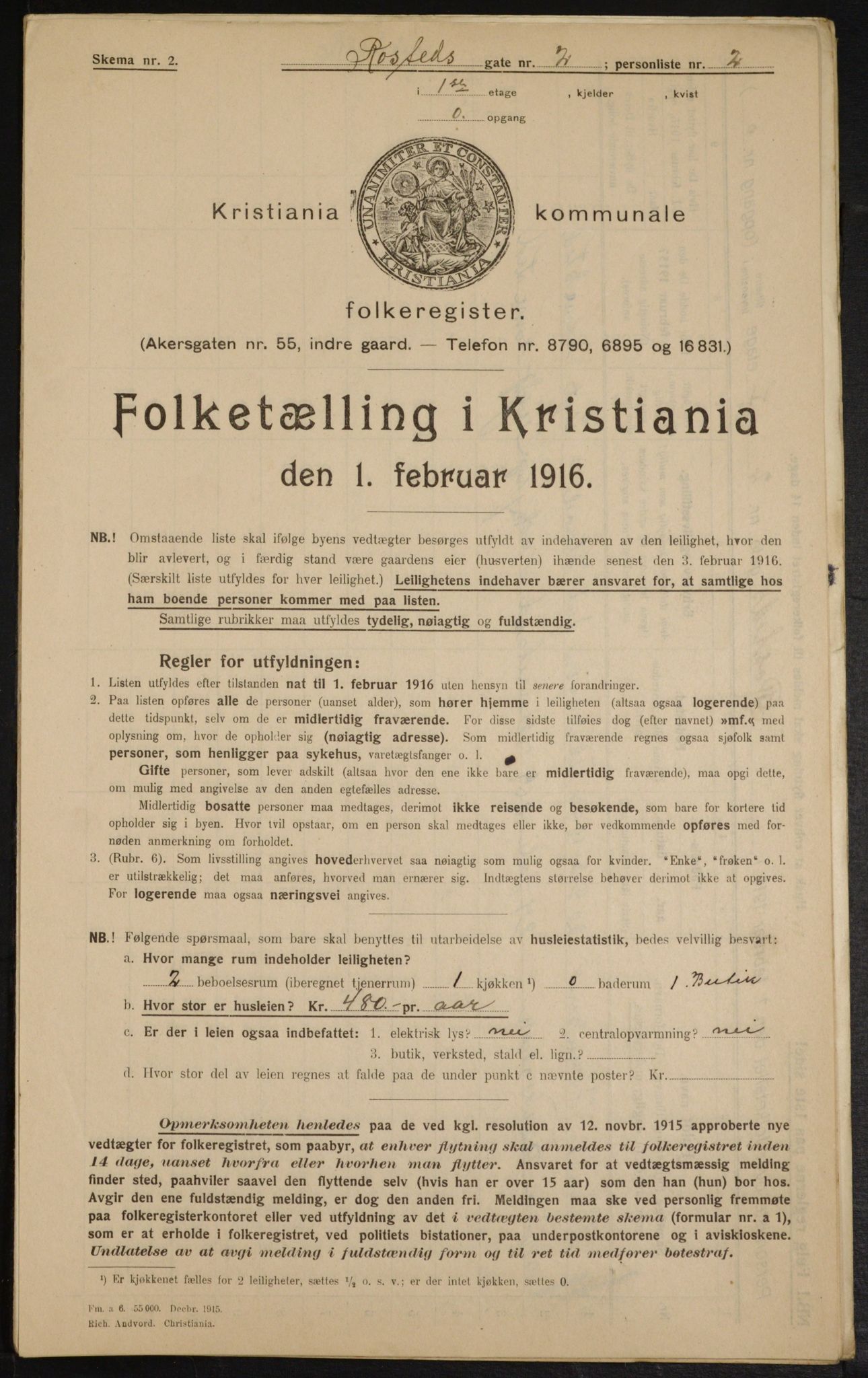 OBA, Kommunal folketelling 1.2.1916 for Kristiania, 1916, s. 86370