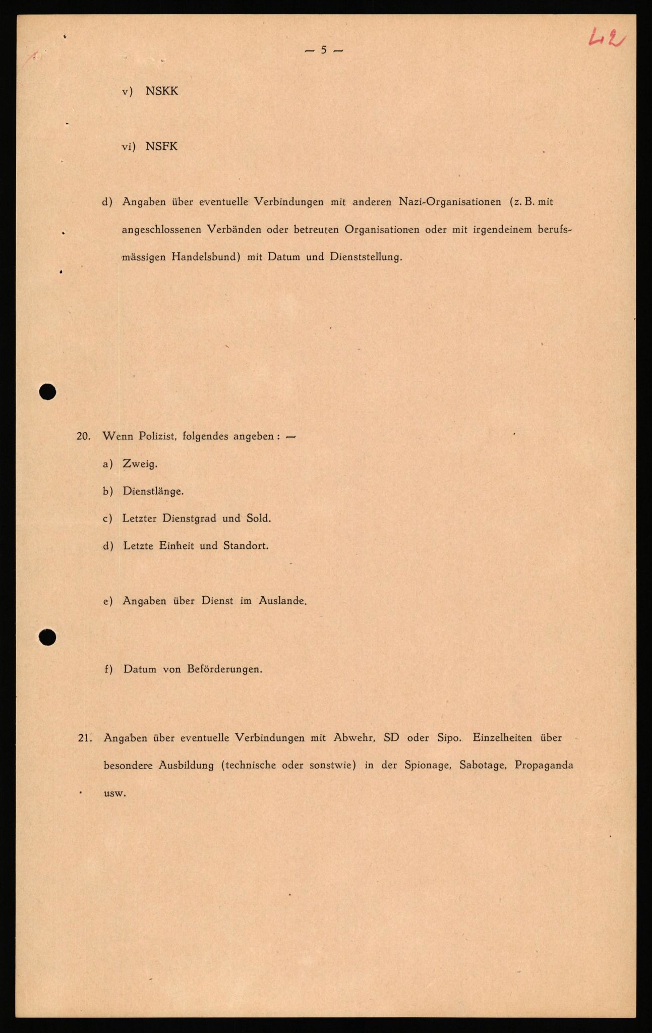 Forsvaret, Forsvarets overkommando II, AV/RA-RAFA-3915/D/Db/L0039: CI Questionaires. Tyske okkupasjonsstyrker i Norge. Østerrikere., 1945-1946, s. 246
