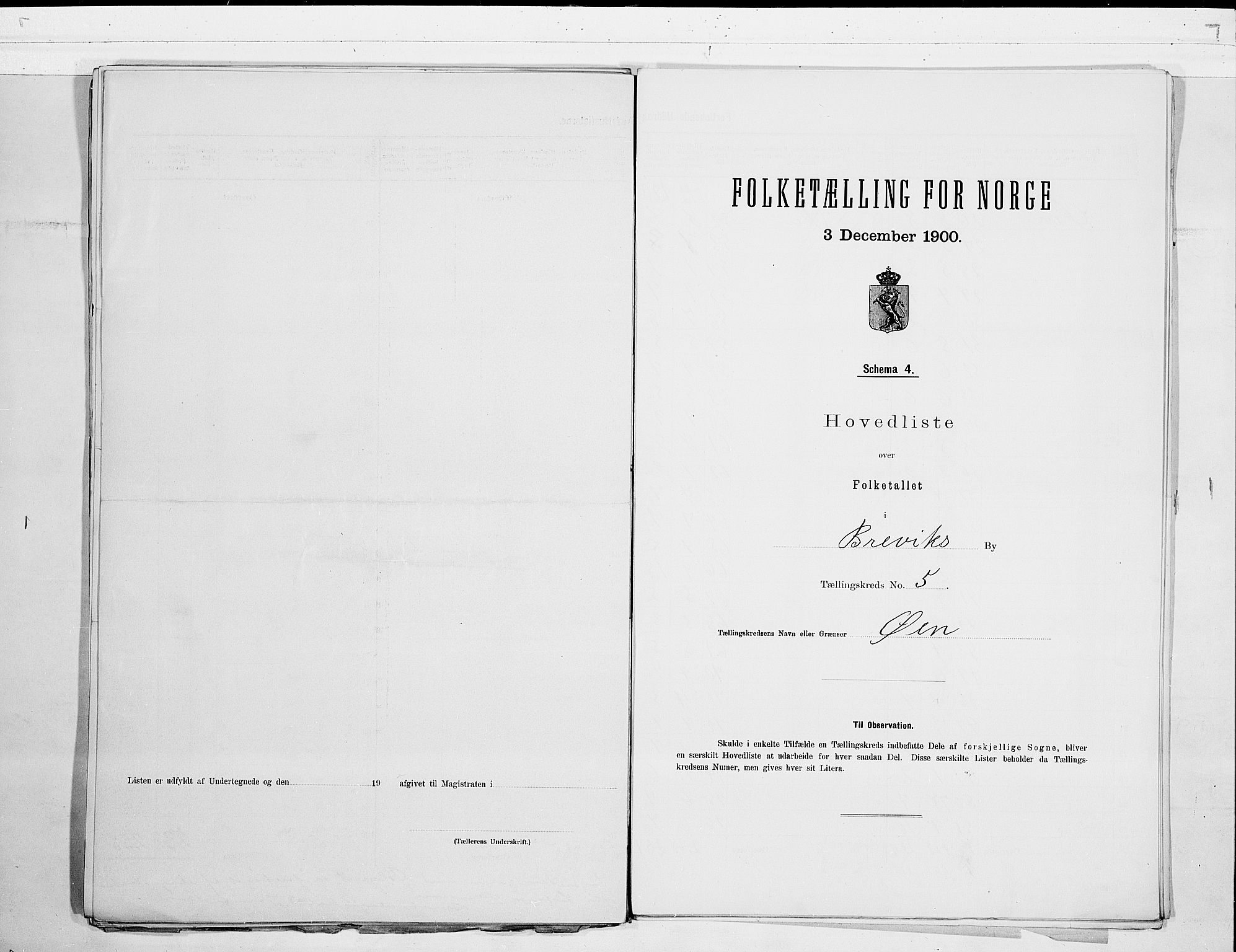 SAKO, Folketelling 1900 for 0804 Brevik kjøpstad, 1900, s. 12