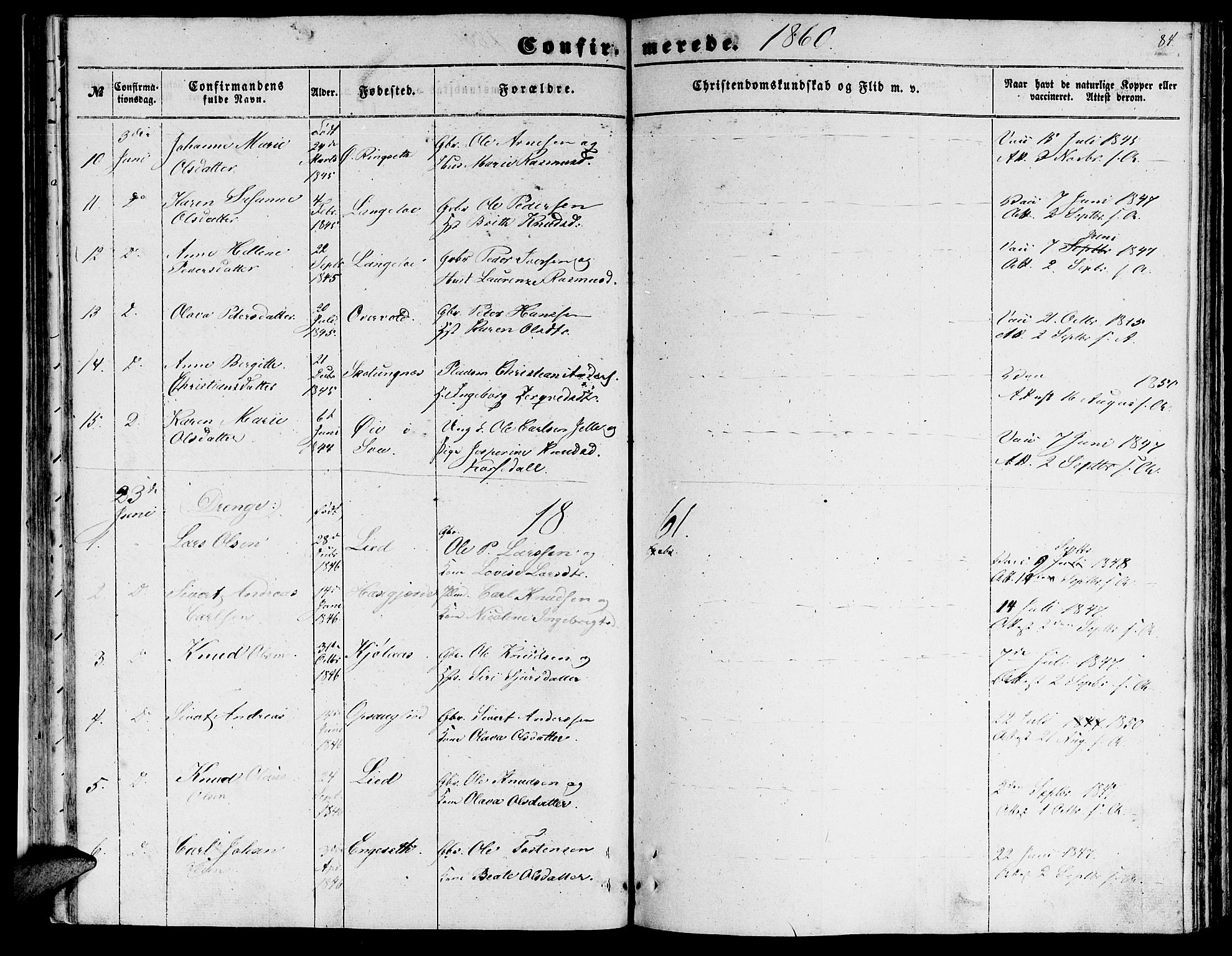 Ministerialprotokoller, klokkerbøker og fødselsregistre - Møre og Romsdal, SAT/A-1454/520/L0291: Klokkerbok nr. 520C03, 1854-1881, s. 84