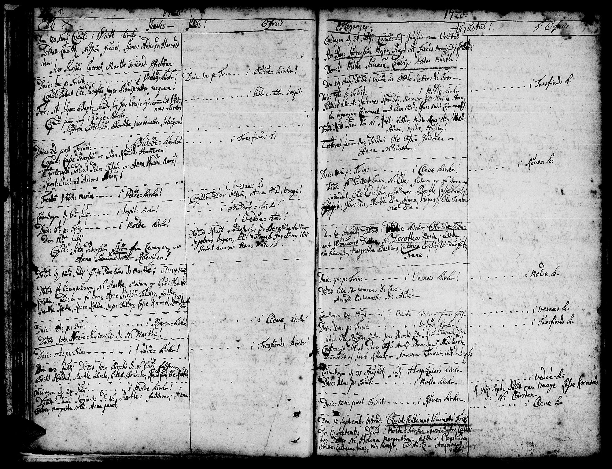 Ministerialprotokoller, klokkerbøker og fødselsregistre - Møre og Romsdal, AV/SAT-A-1454/547/L0599: Ministerialbok nr. 547A01, 1721-1764, s. 74-75