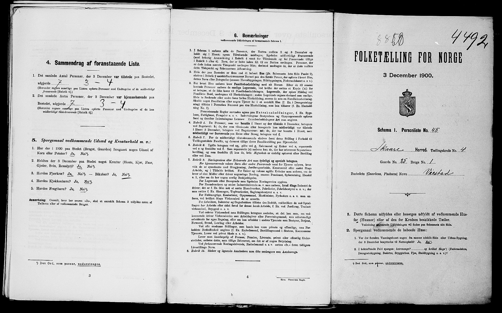 SAST, Folketelling 1900 for 1153 Skåre herred, 1900, s. 50