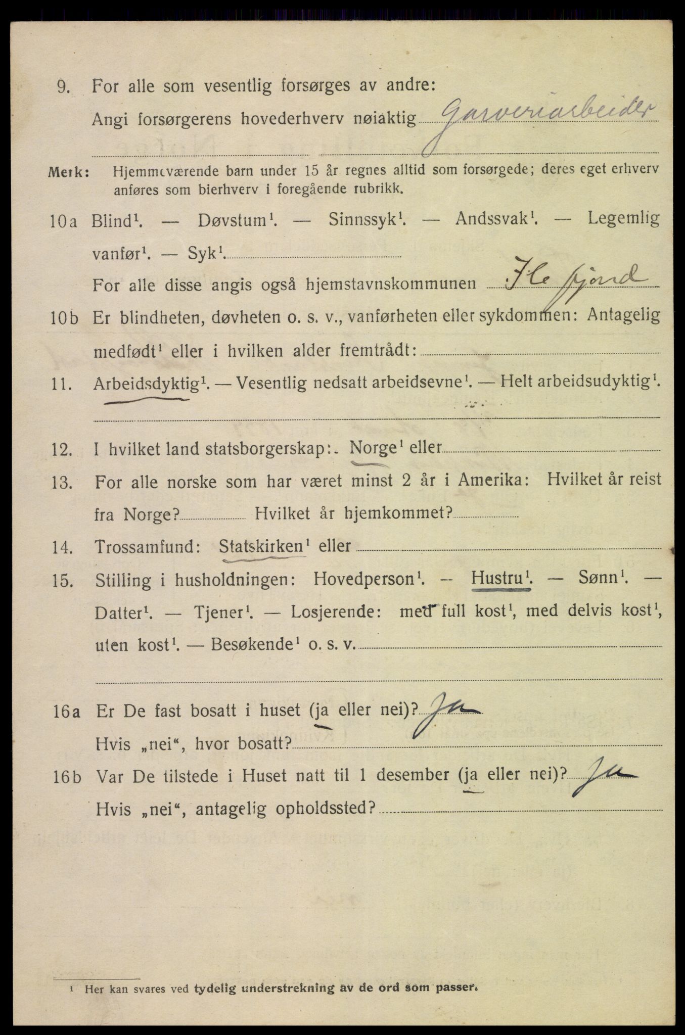 SAK, Folketelling 1920 for 1004 Flekkefjord kjøpstad, 1920, s. 5857