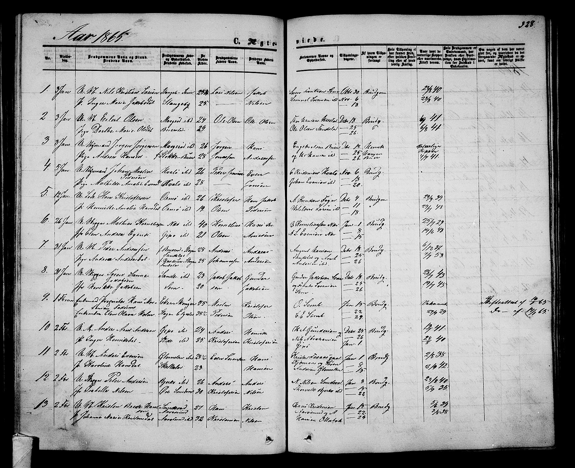Nøtterøy kirkebøker, AV/SAKO-A-354/G/Ga/L0002: Klokkerbok nr. I 2, 1860-1877, s. 328