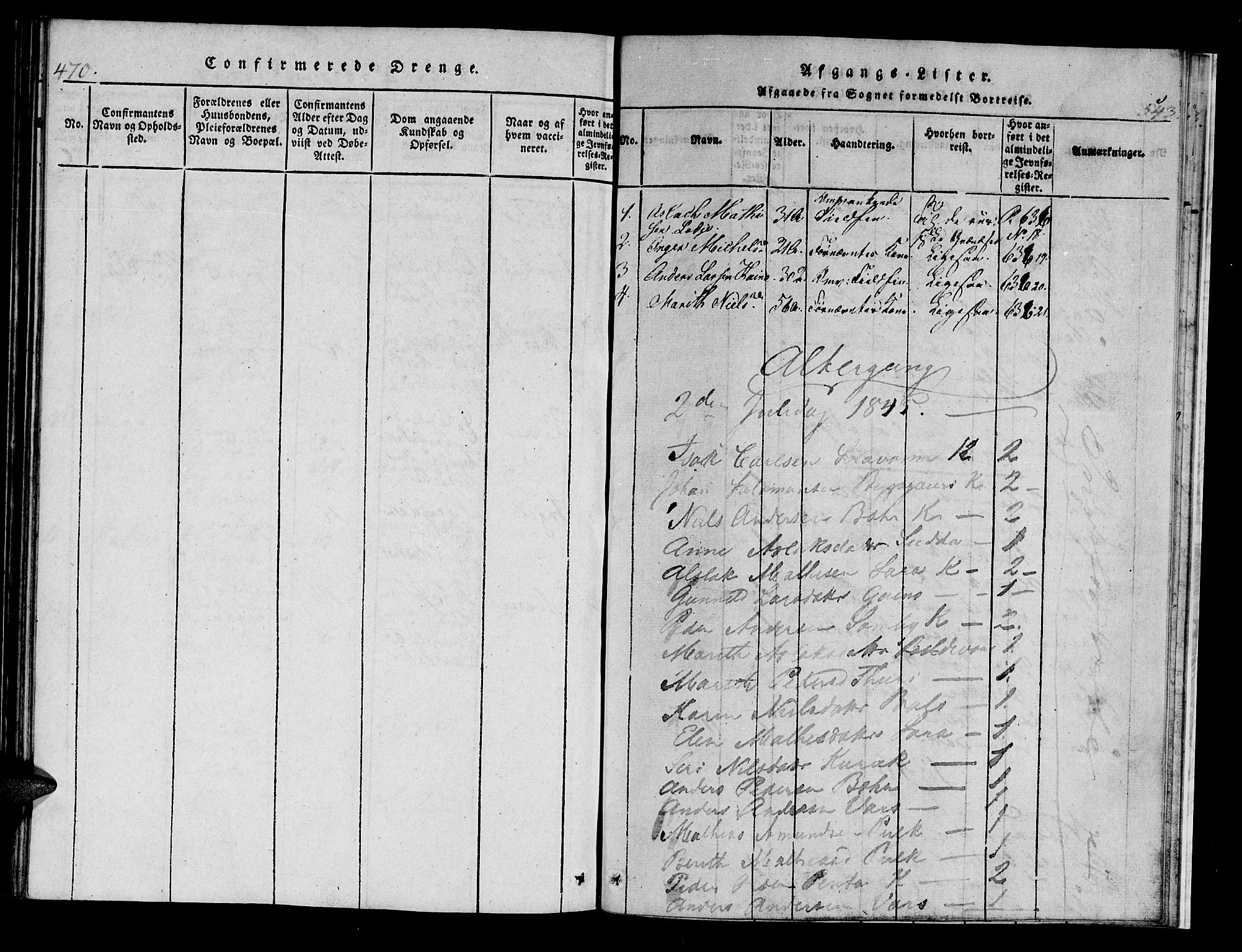 Kistrand/Porsanger sokneprestembete, AV/SATØ-S-1351/H/Hb/L0001.klokk: Klokkerbok nr. 1, 1821-1829, s. 543