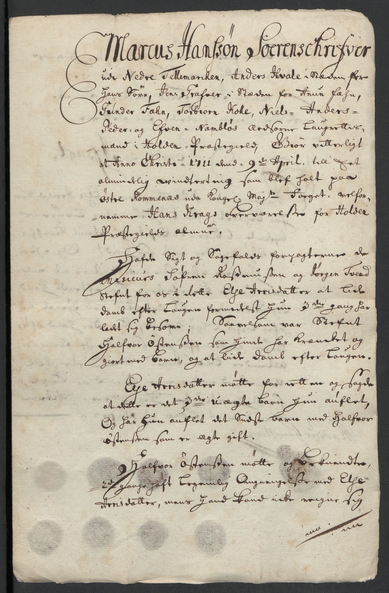 Rentekammeret inntil 1814, Reviderte regnskaper, Fogderegnskap, RA/EA-4092/R36/L2120: Fogderegnskap Øvre og Nedre Telemark og Bamble, 1711, s. 76