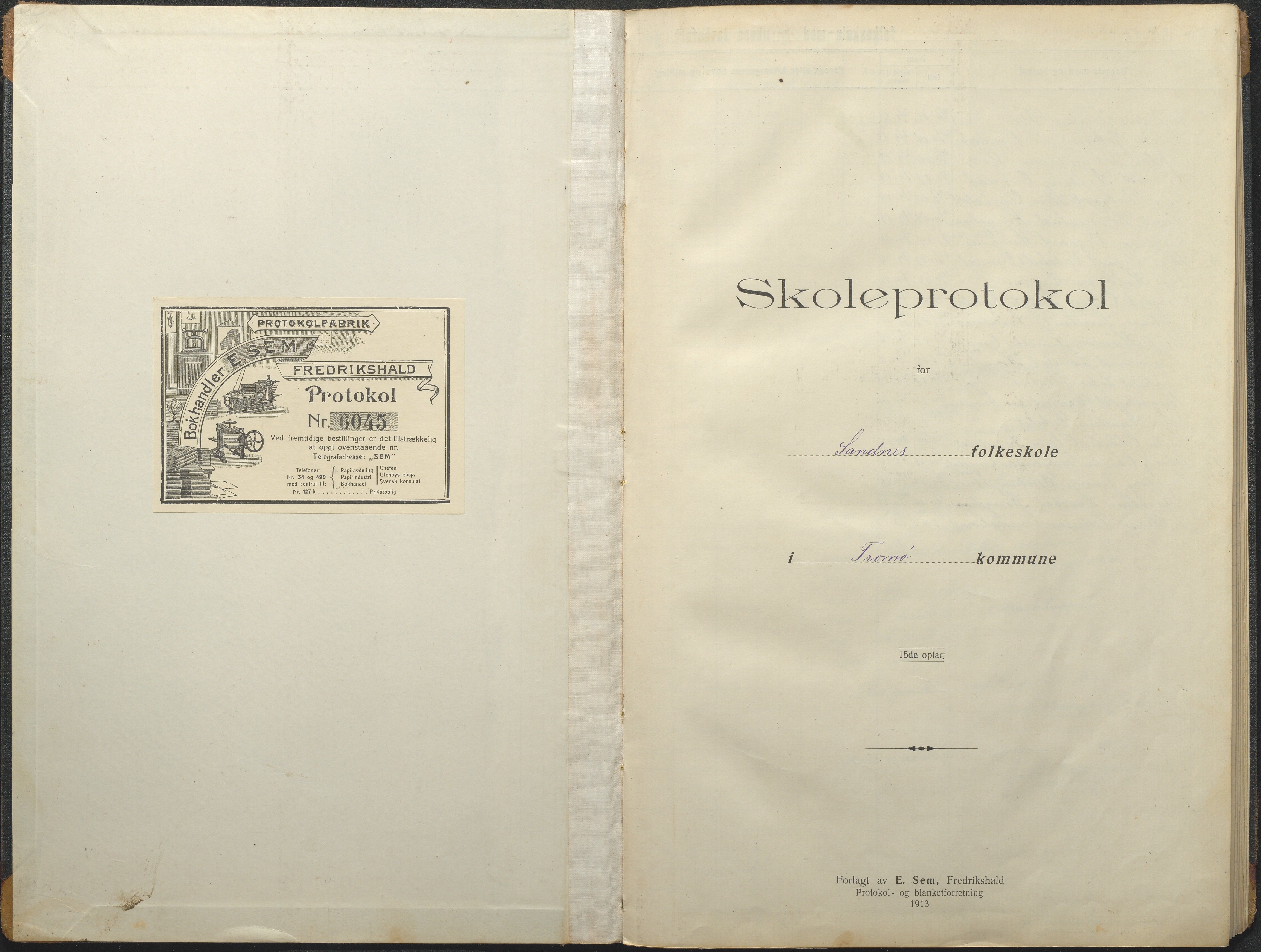 Tromøy kommune frem til 1971, AAKS/KA0921-PK/04/L0080: Sandnes - Karakterprotokoll, 1916-1939