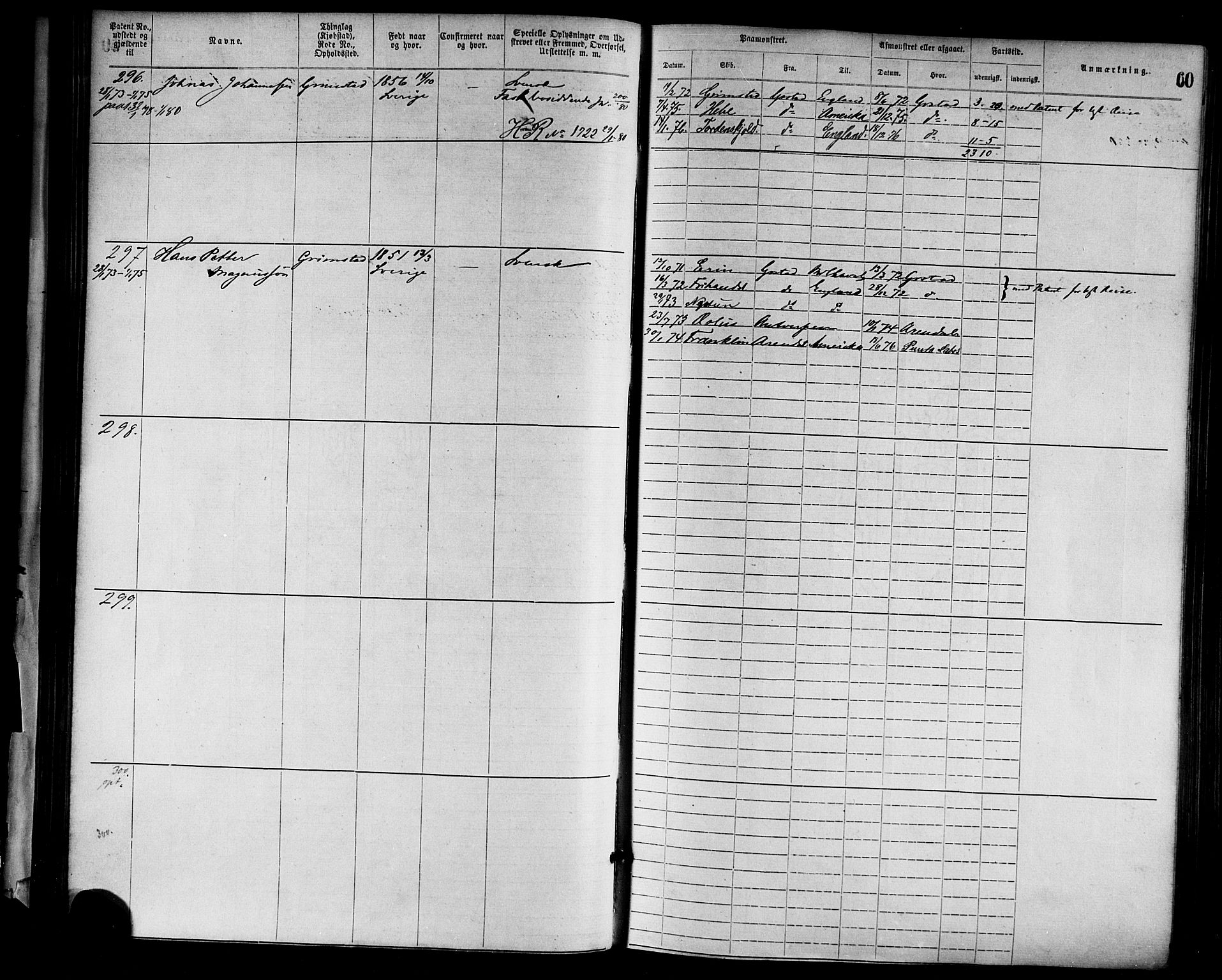Grimstad mønstringskrets, AV/SAK-2031-0013/F/Fa/L0001: Annotasjonsrulle nr 1-1920 med register, F-1, 1870-1892, s. 82