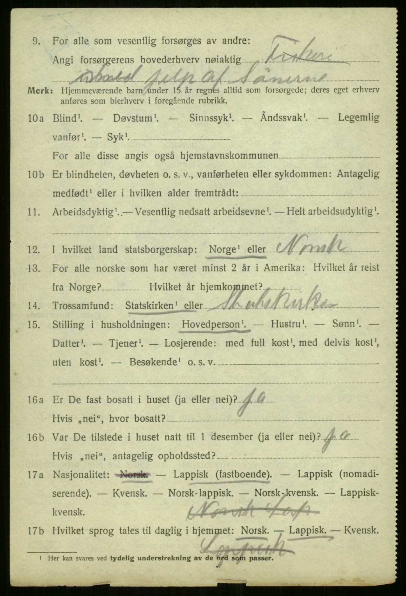SATØ, Folketelling 1920 for 1938 Lyngen herred, 1920, s. 4072