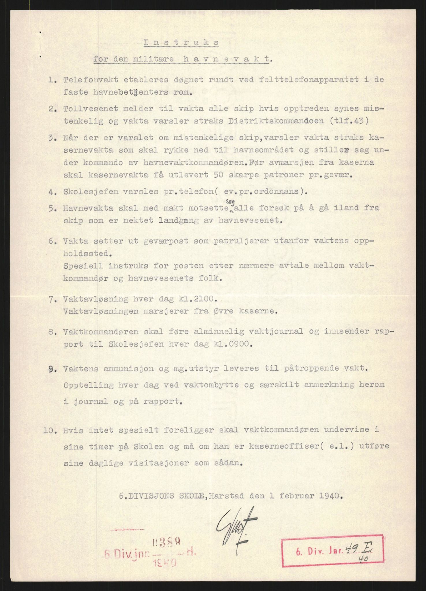 Forsvaret, Forsvarets krigshistoriske avdeling, AV/RA-RAFA-2017/Y/Yb/L0130: II-C-11-600  -  6. Divisjon / 6. Distriktskommando, 1940, s. 651