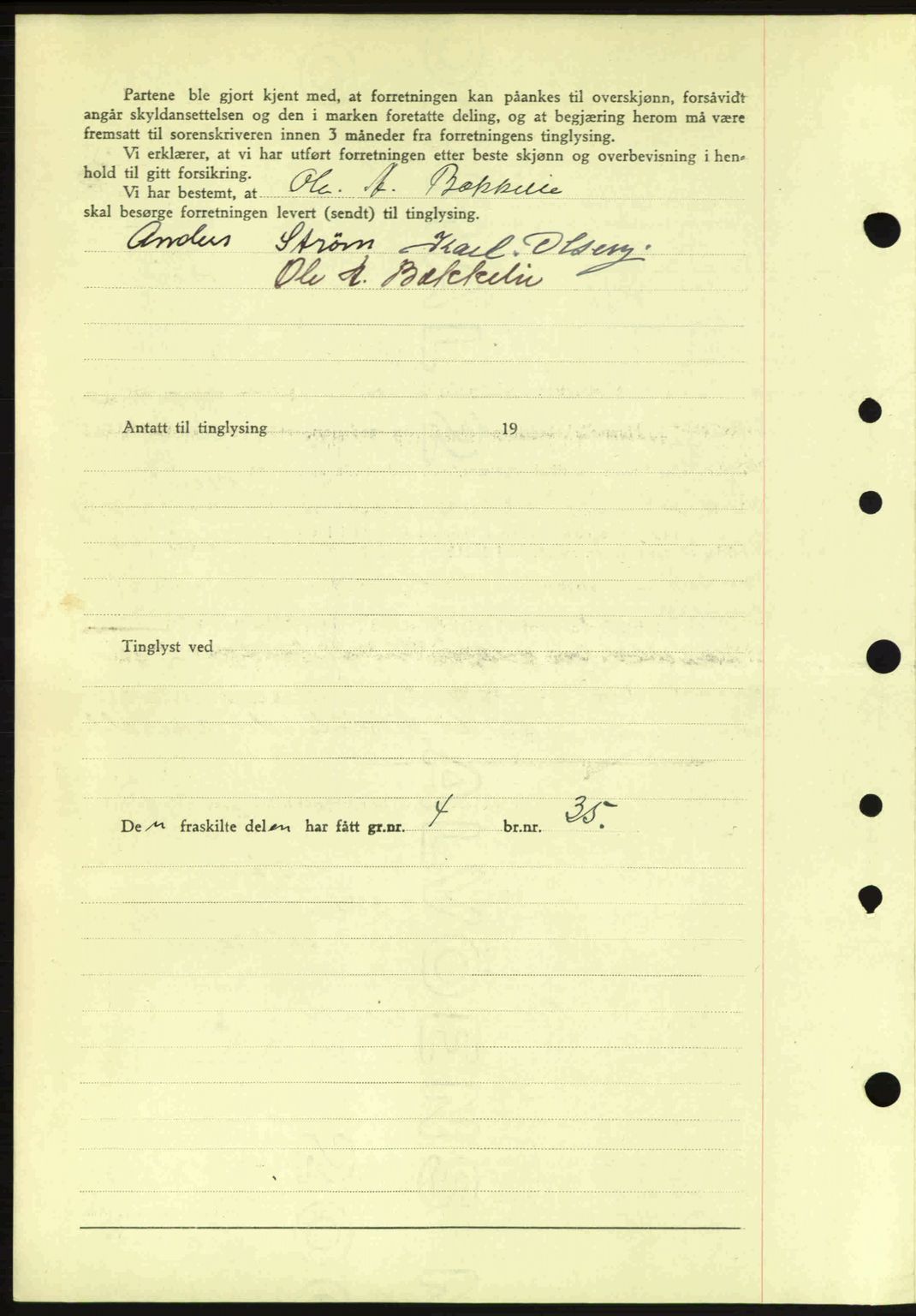 Idd og Marker sorenskriveri, AV/SAO-A-10283/G/Gb/Gbb/L0006: Pantebok nr. A6, 1943-1944, Dagboknr: 444/1943