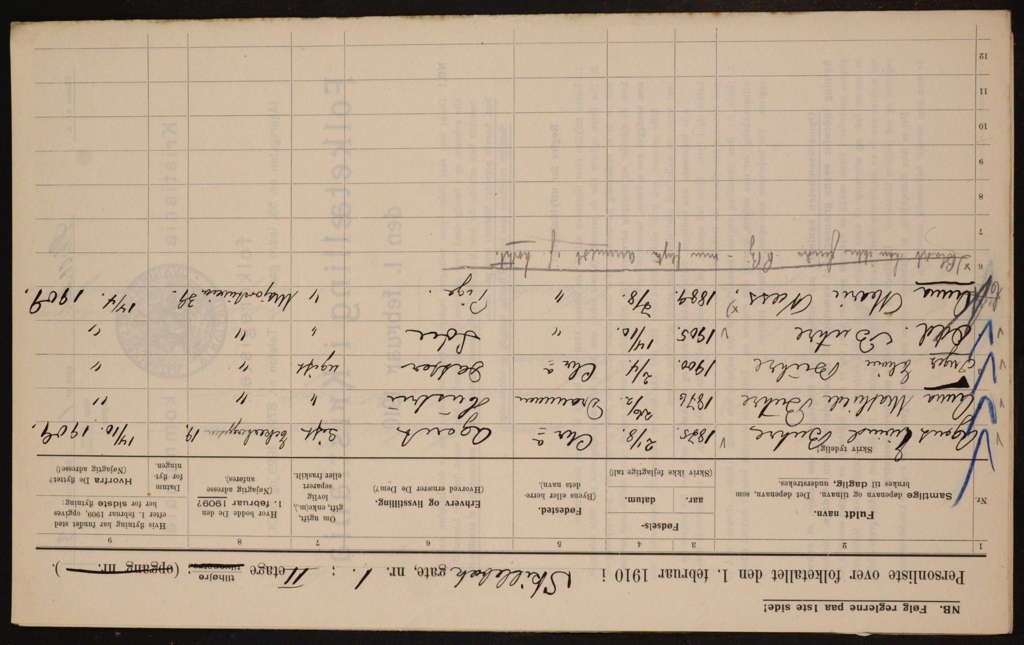 OBA, Kommunal folketelling 1.2.1910 for Kristiania, 1910, s. 91018