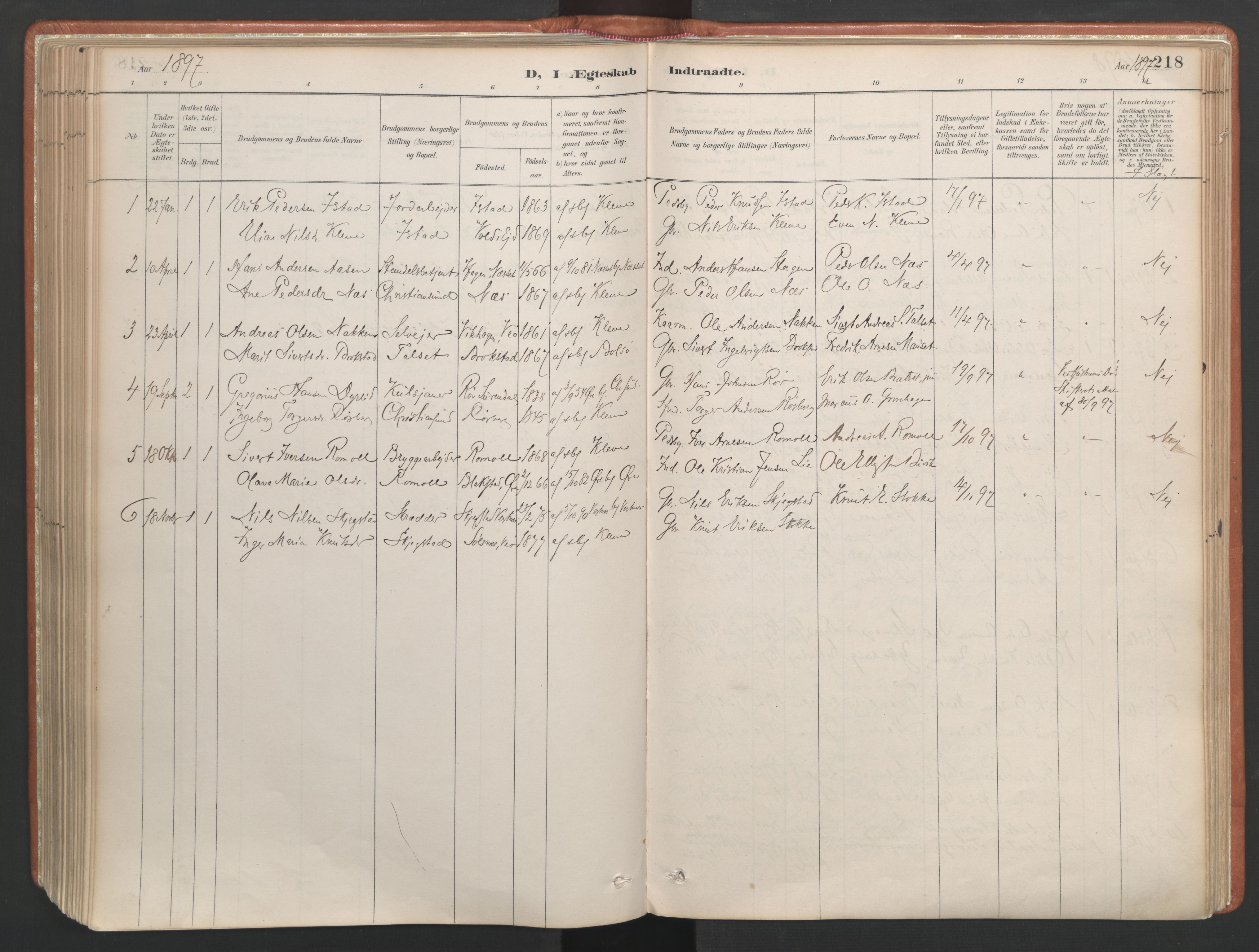 Ministerialprotokoller, klokkerbøker og fødselsregistre - Møre og Romsdal, AV/SAT-A-1454/557/L0682: Ministerialbok nr. 557A04, 1887-1970, s. 218