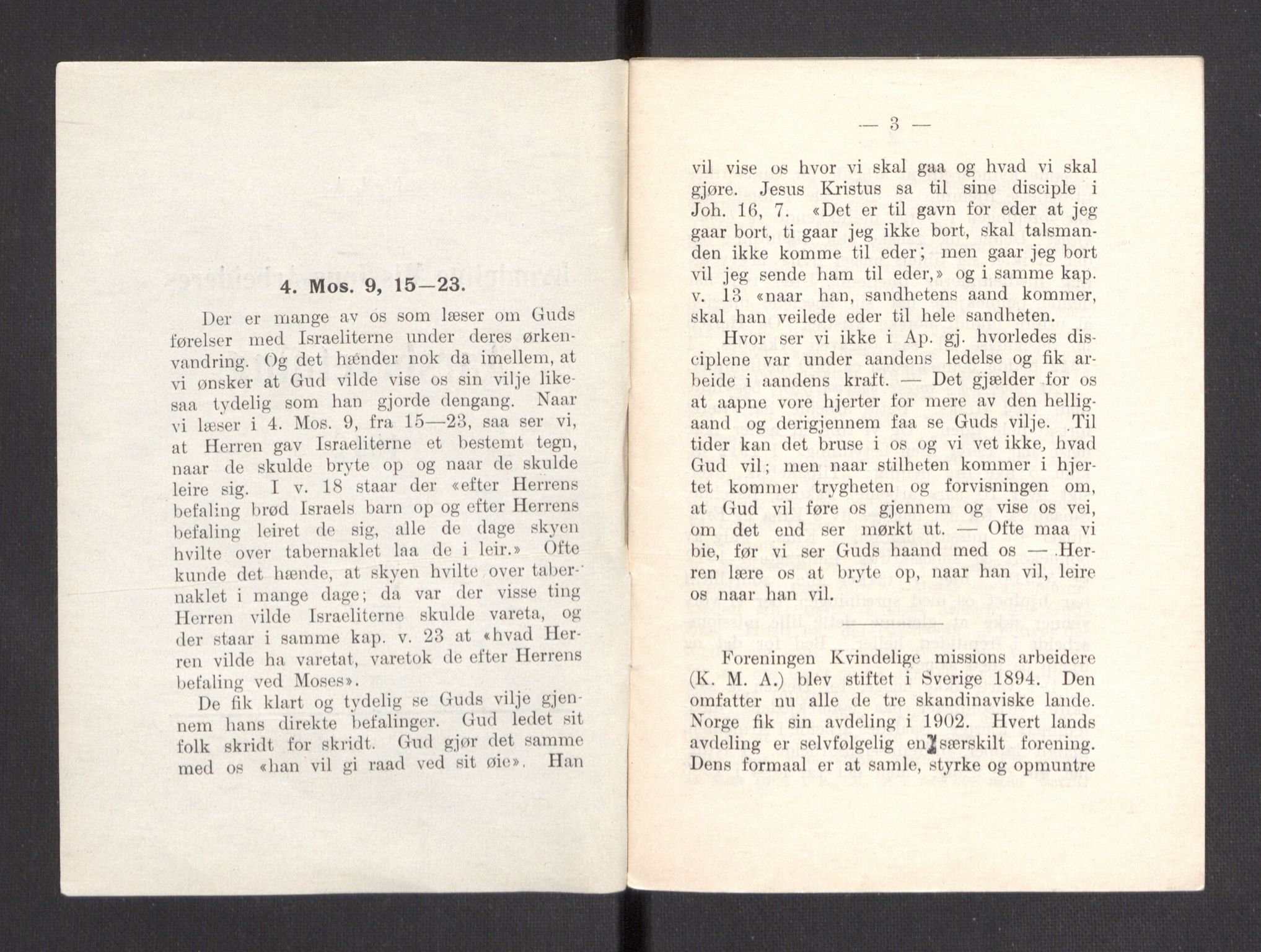 Kvinnelige Misjonsarbeidere, AV/RA-PA-0699/F/Fa/L0001/0007: -- / Årsmeldinger, trykte, 1906-1915