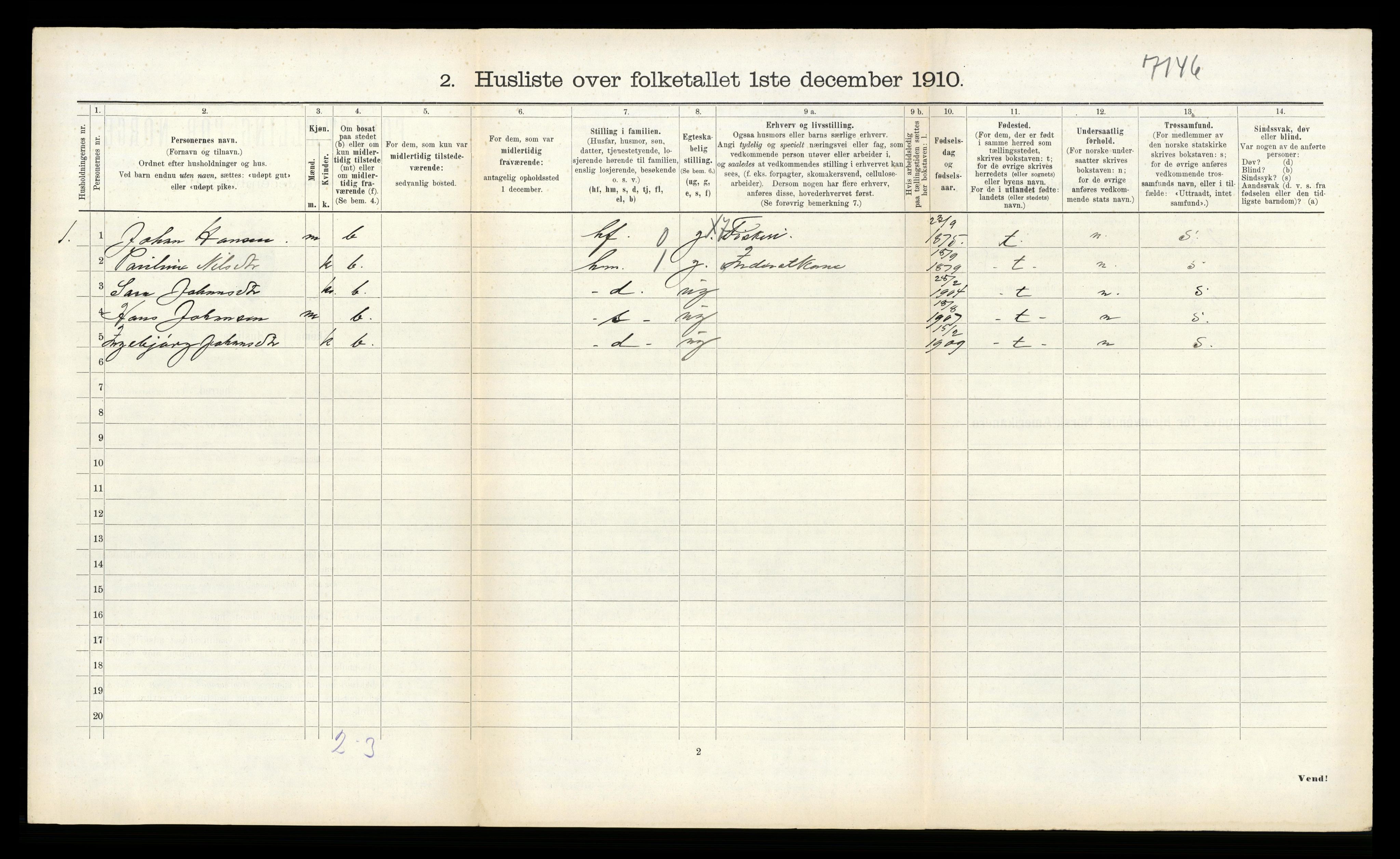 RA, Folketelling 1910 for 1620 Nord-Frøya herred, 1910, s. 429