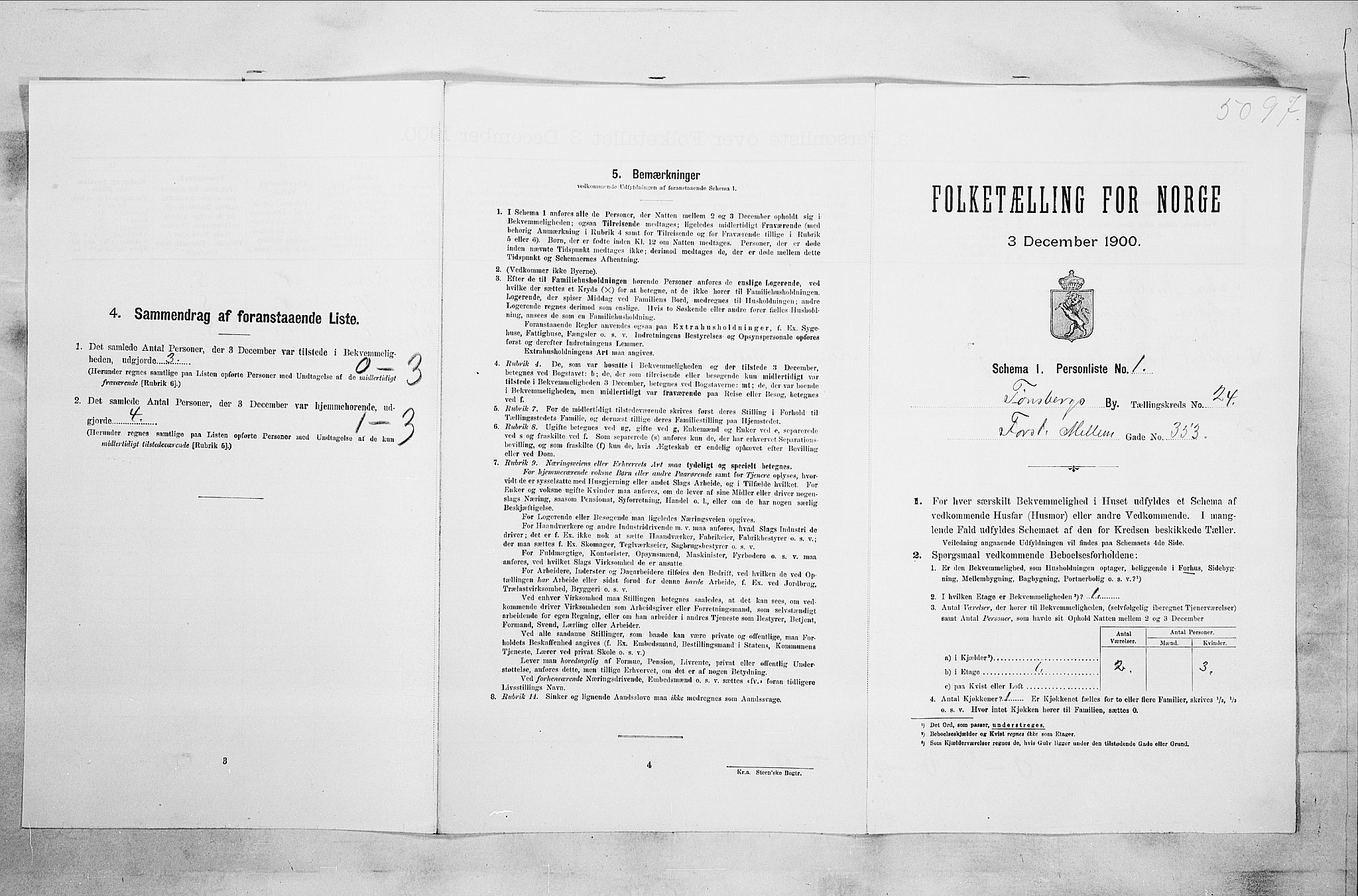 RA, Folketelling 1900 for 0705 Tønsberg kjøpstad, 1900, s. 3843
