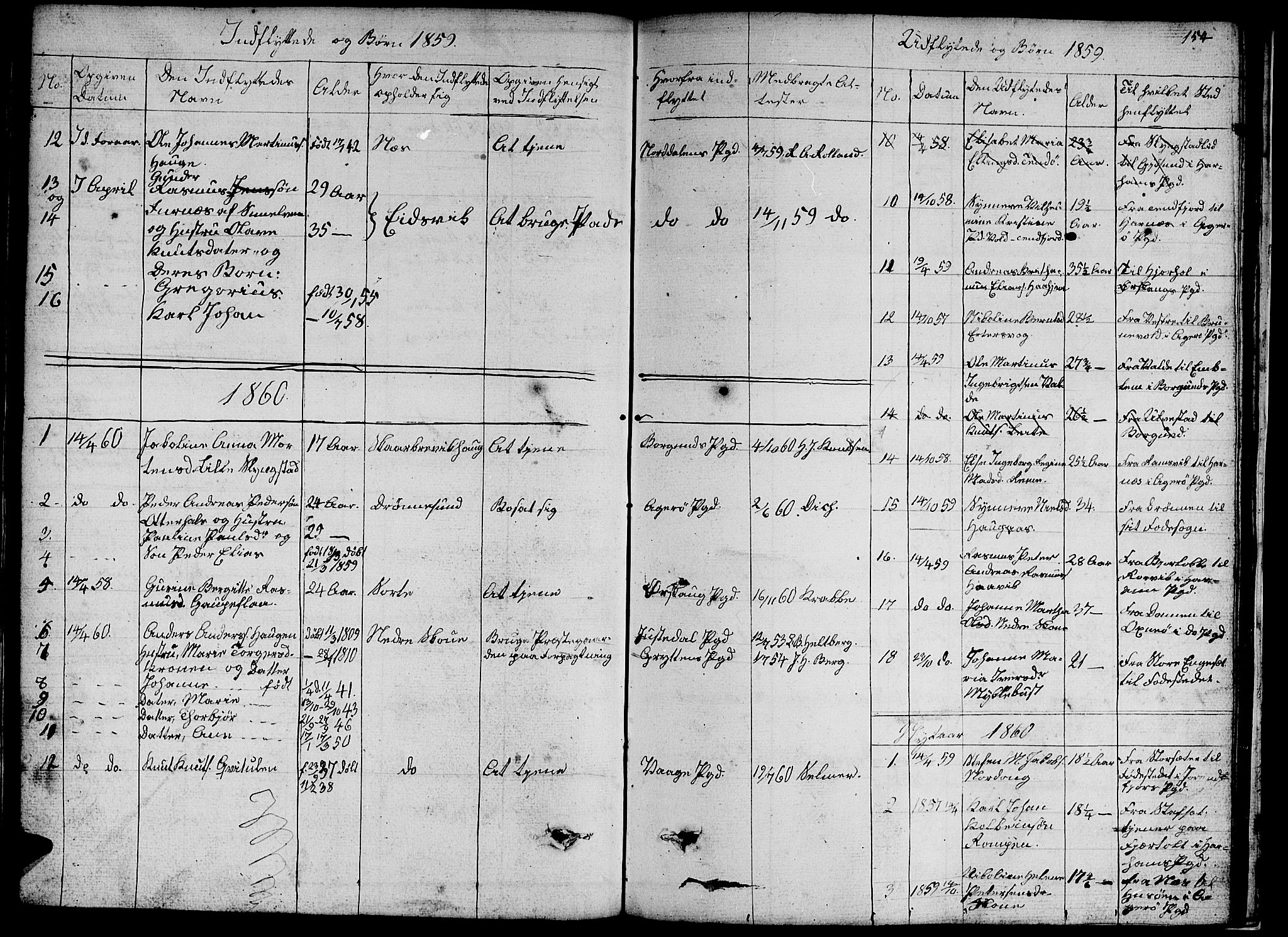 Ministerialprotokoller, klokkerbøker og fødselsregistre - Møre og Romsdal, AV/SAT-A-1454/524/L0363: Klokkerbok nr. 524C04, 1855-1864, s. 154