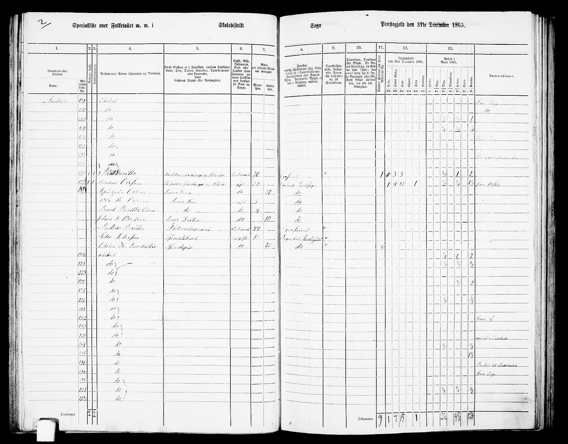 RA, Folketelling 1865 for 1116L Eigersund prestegjeld, Eigersund landsokn og Ogna sokn, 1865, s. 58