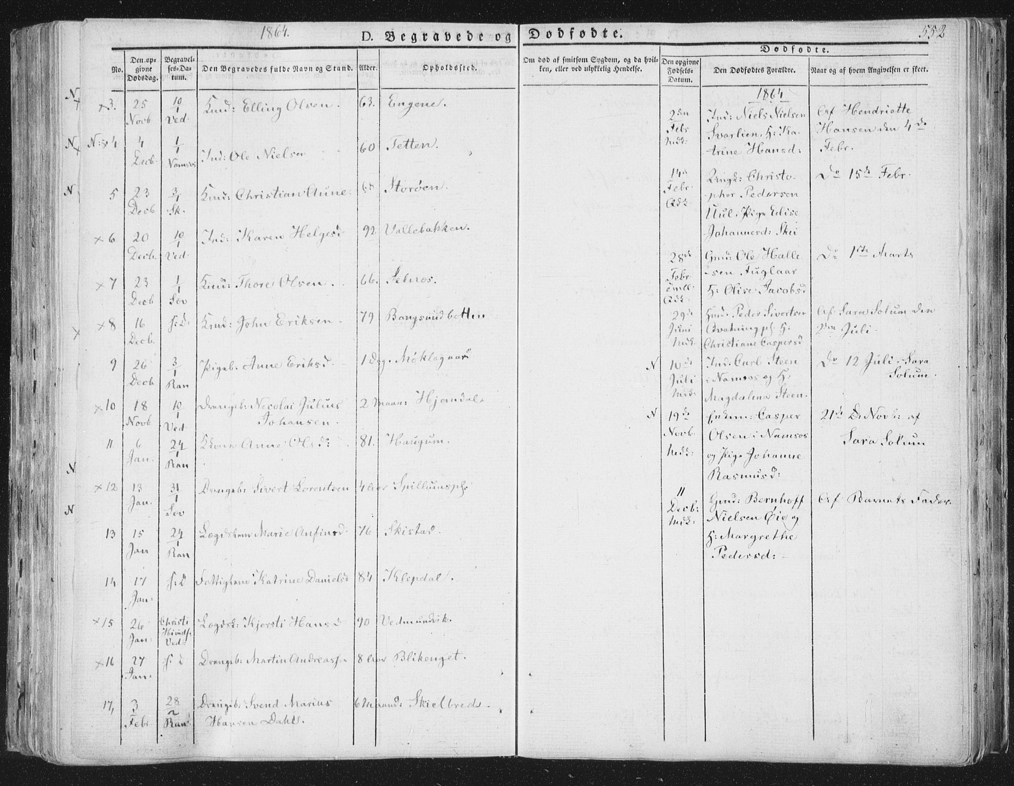 Ministerialprotokoller, klokkerbøker og fødselsregistre - Nord-Trøndelag, AV/SAT-A-1458/764/L0552: Ministerialbok nr. 764A07b, 1824-1865, s. 552