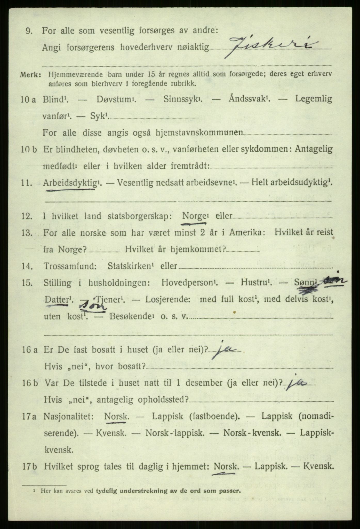 SATØ, Folketelling 1920 for 1915 Bjarkøy herred, 1920, s. 4210