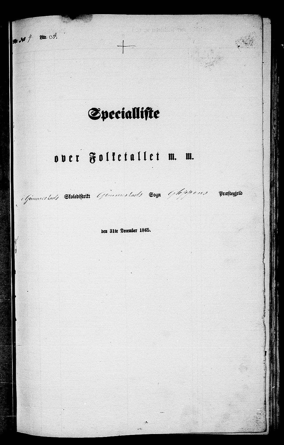 RA, Folketelling 1865 for 1445P Gloppen prestegjeld, 1865, s. 67