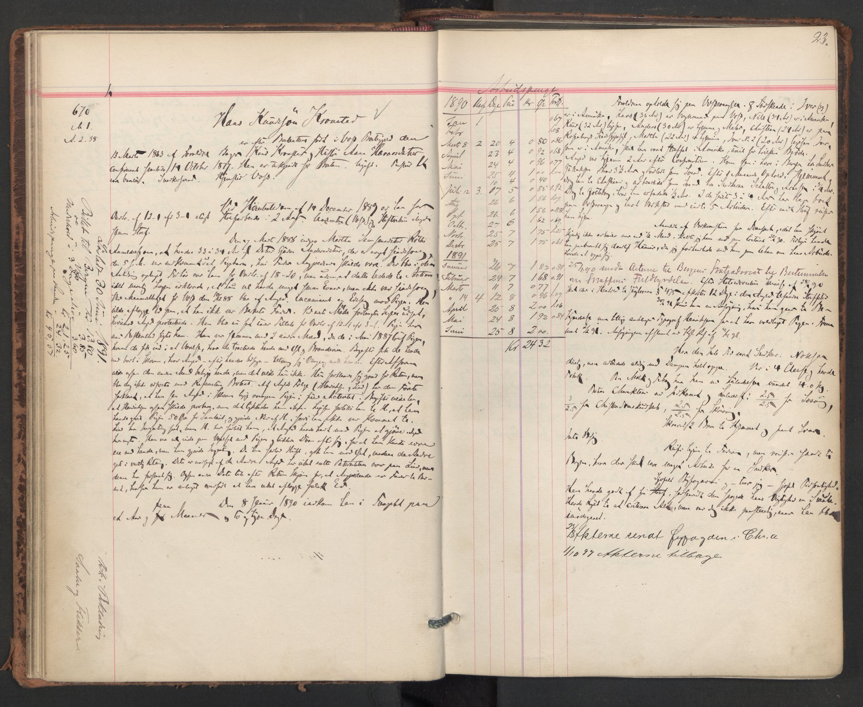 Botsfengslet, AV/RA-S-1539/D/Db/Dbb/L0026: 648h - 930h, 1889-1891, s. 23