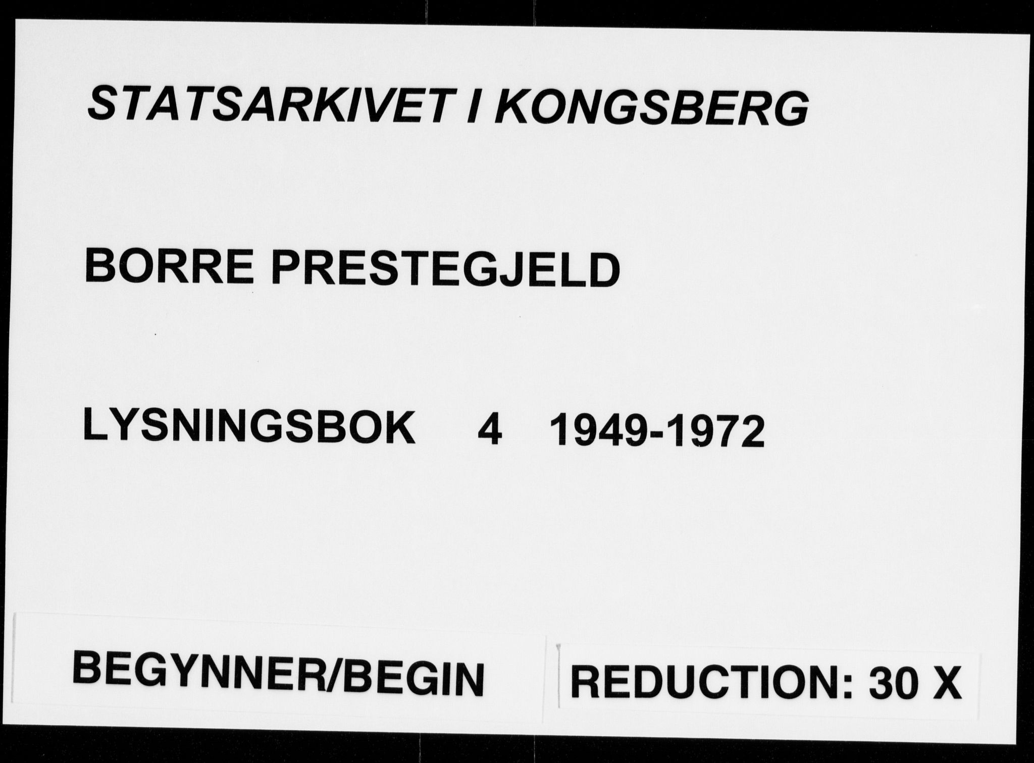 Borre kirkebøker, AV/SAKO-A-338/H/Ha/L0004: Lysningsprotokoll nr. 4, 1949-1972