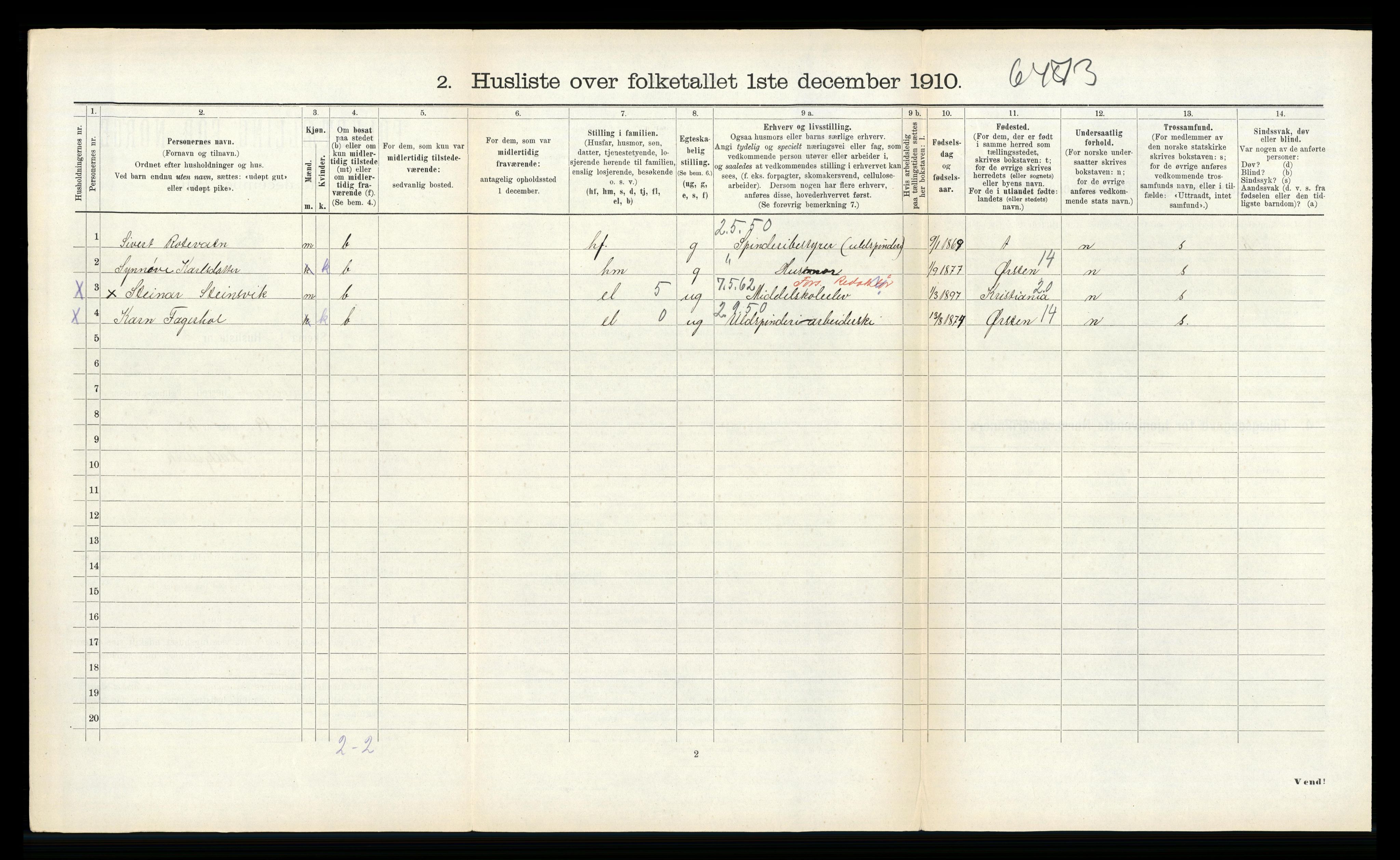 RA, Folketelling 1910 for 1519 Volda herred, 1910, s. 531