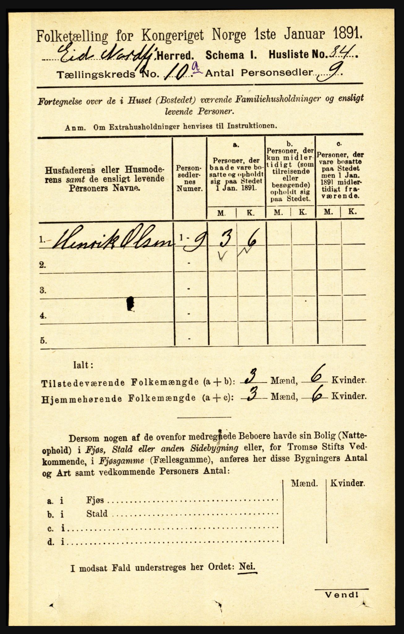 RA, Folketelling 1891 for 1443 Eid herred, 1891, s. 2817