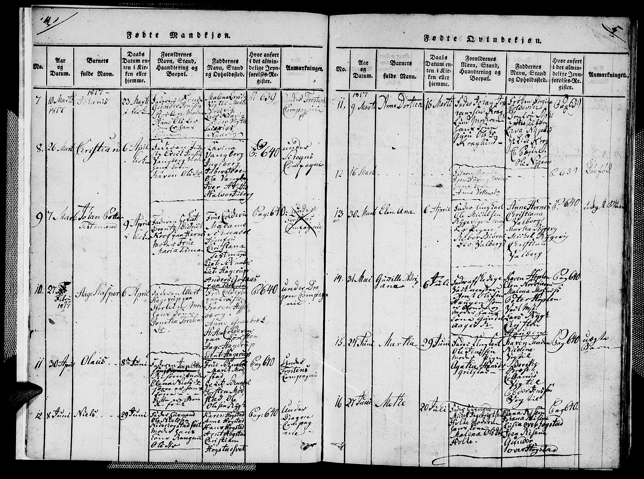 Ministerialprotokoller, klokkerbøker og fødselsregistre - Nord-Trøndelag, SAT/A-1458/713/L0124: Klokkerbok nr. 713C01, 1817-1827, s. 4-5