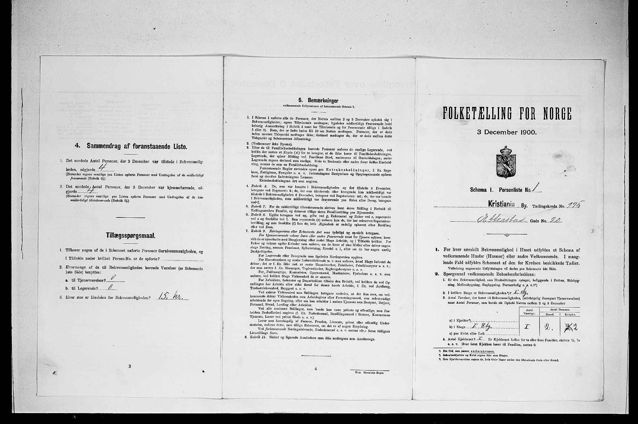 SAO, Folketelling 1900 for 0301 Kristiania kjøpstad, 1900, s. 21302