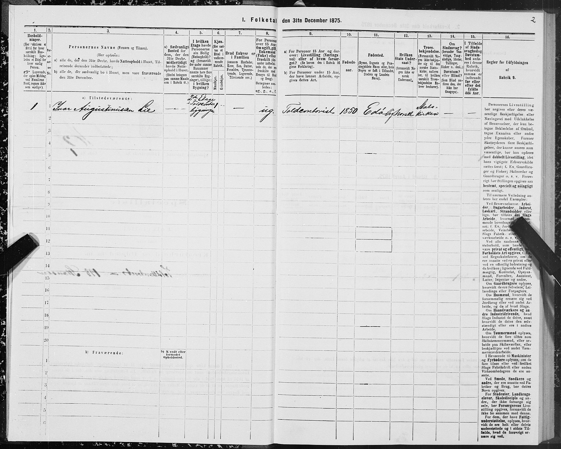 SAT, Folketelling 1875 for 1501P Ålesund prestegjeld, 1875, s. 1002