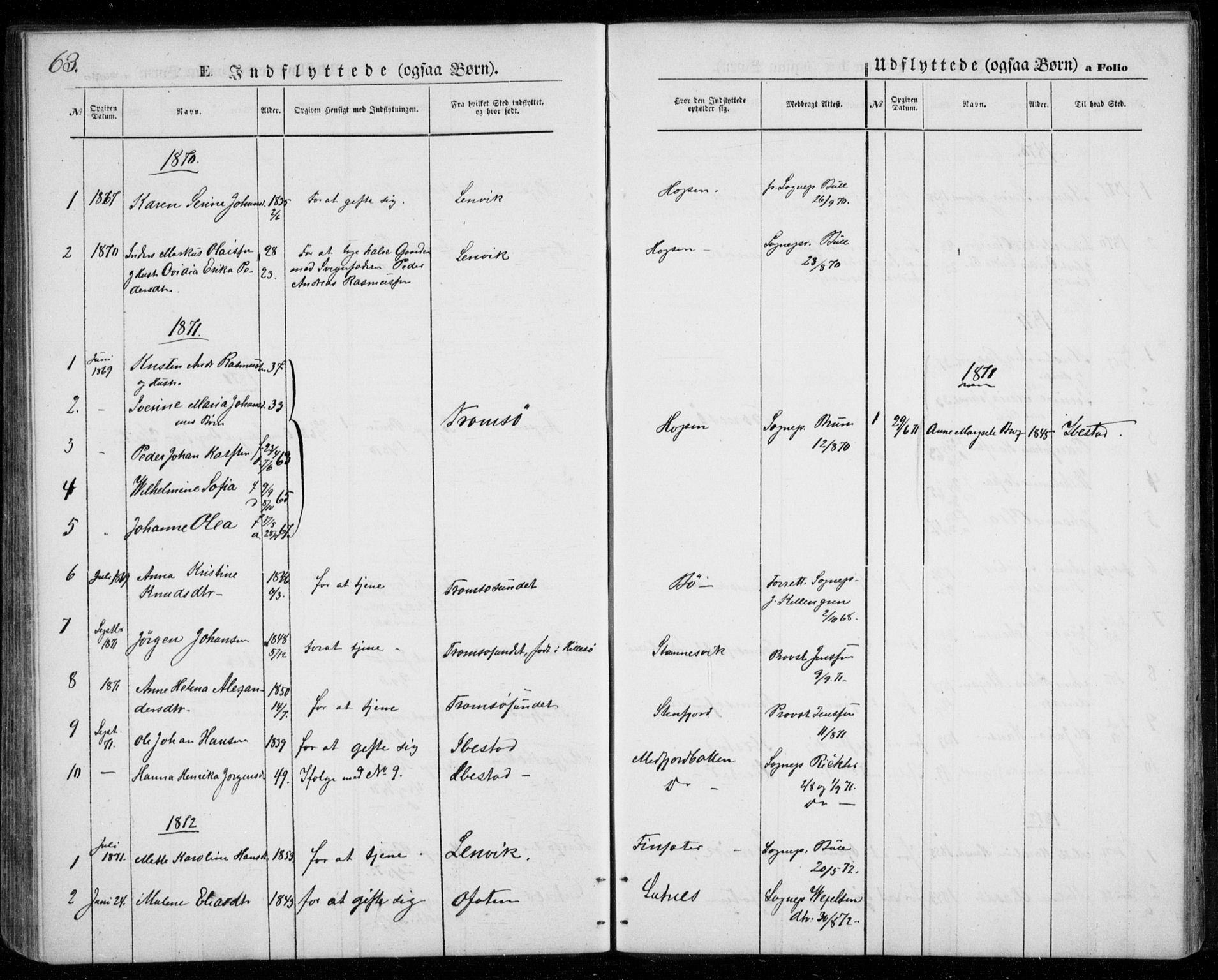 Berg sokneprestkontor, AV/SATØ-S-1318/G/Ga/Gab/L0002klokker: Klokkerbok nr. 2, 1851-1874, s. 63