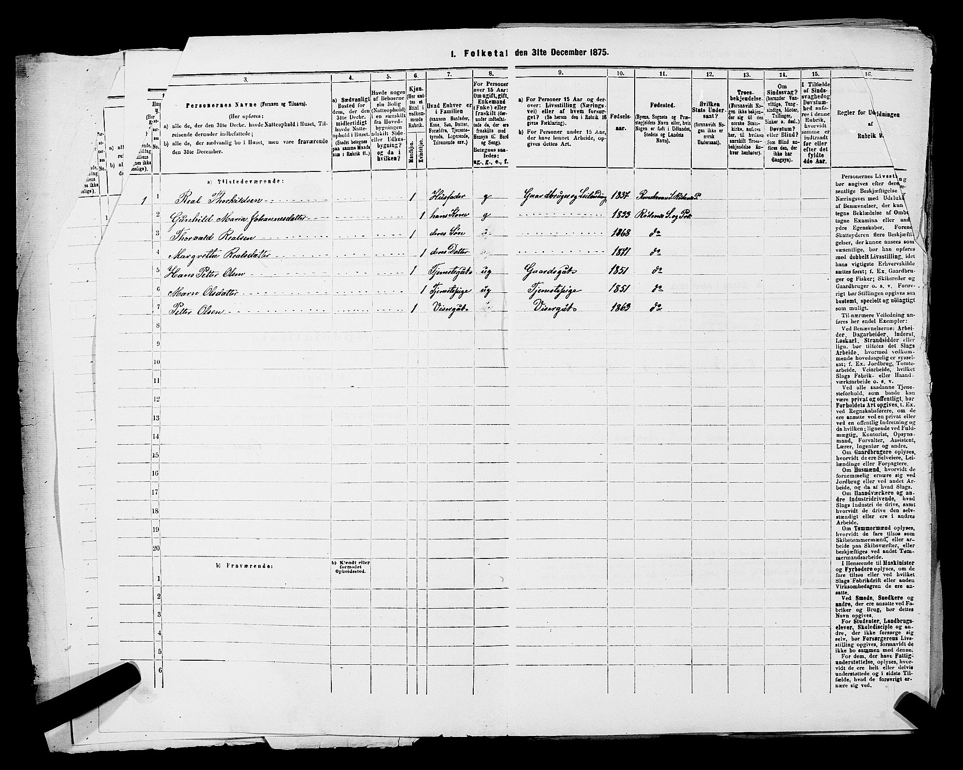 RA, Folketelling 1875 for 0120P Rødenes prestegjeld, 1875, s. 26