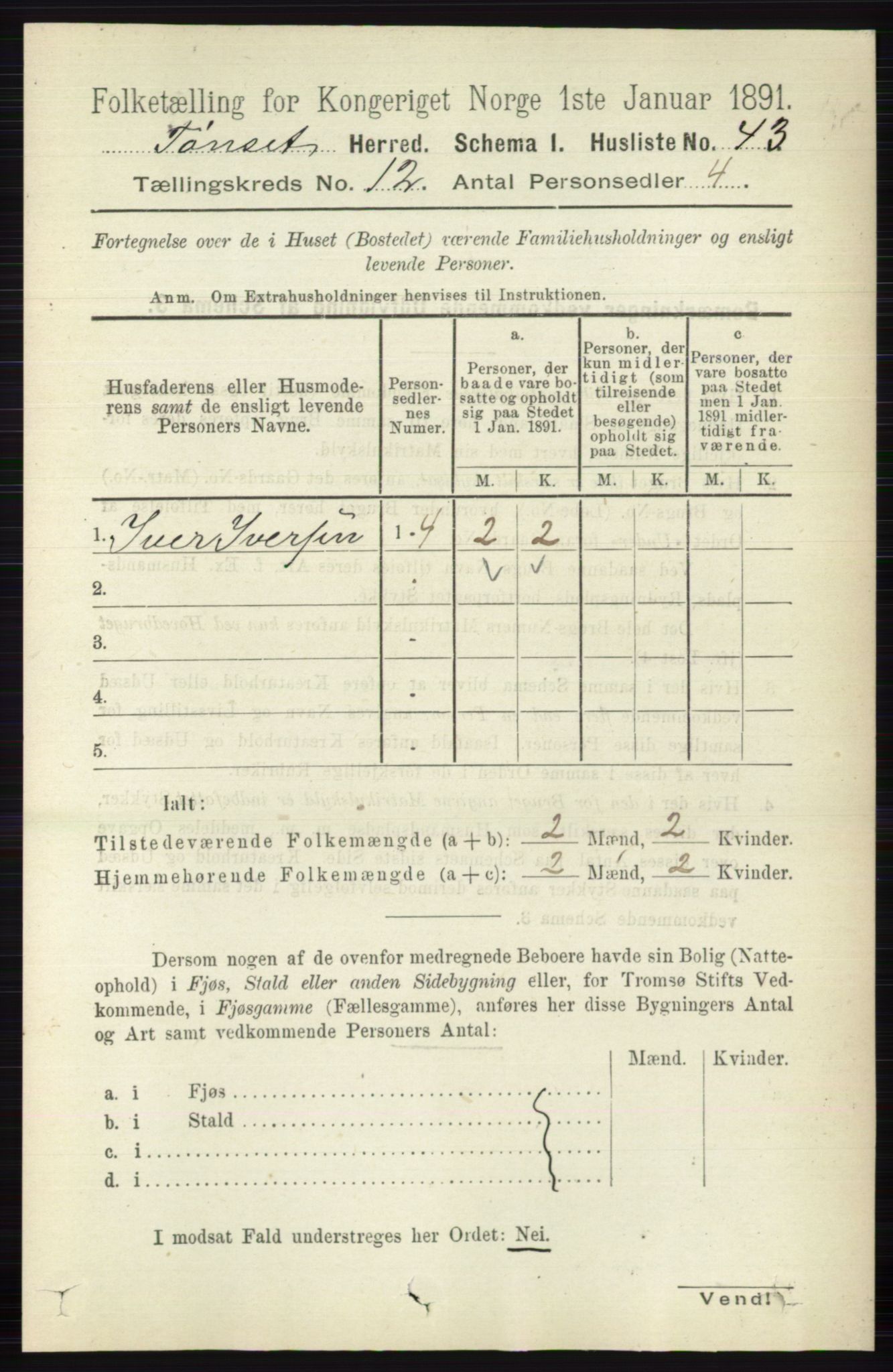 RA, Folketelling 1891 for 0437 Tynset herred, 1891, s. 3192