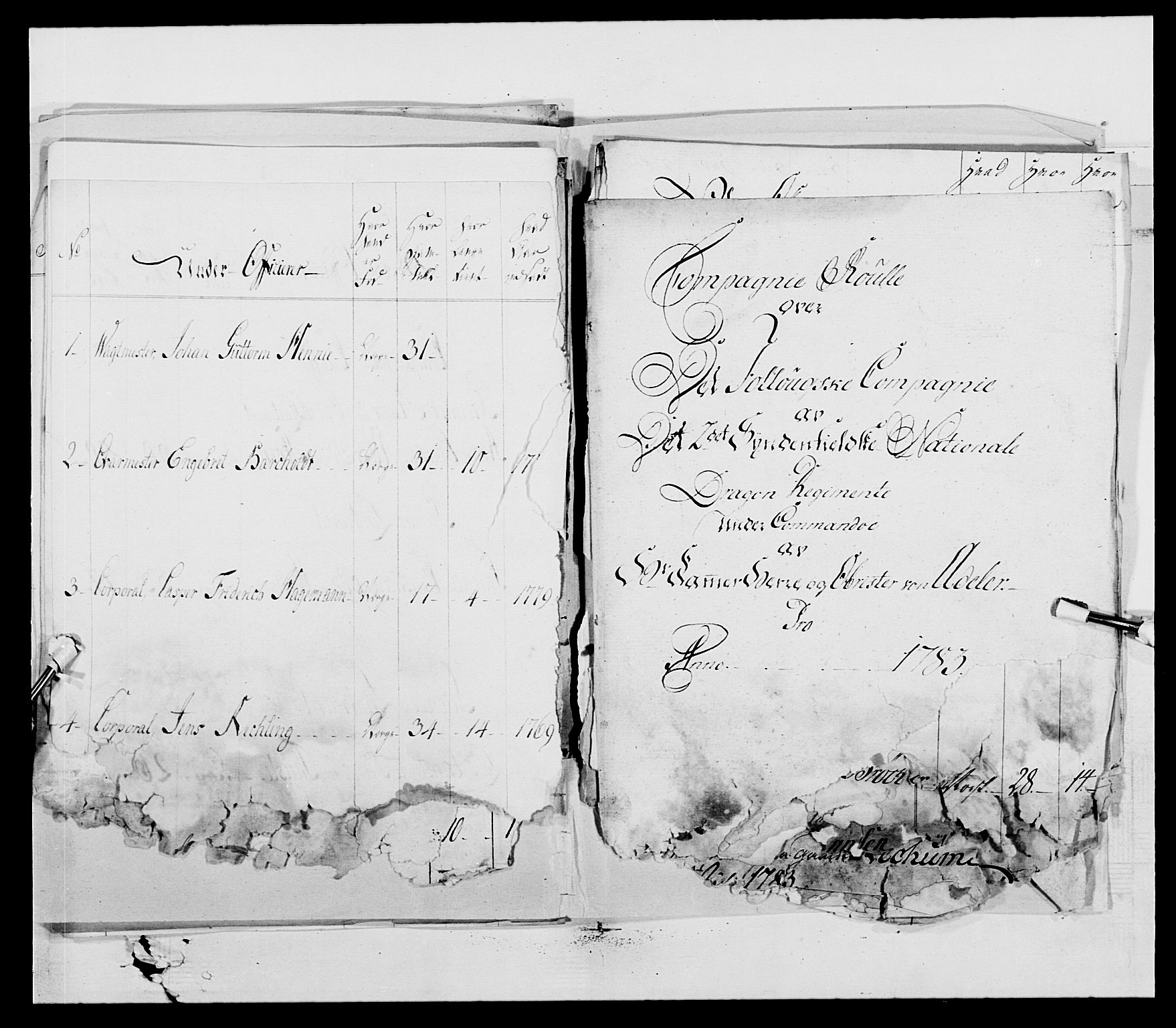 Generalitets- og kommissariatskollegiet, Det kongelige norske kommissariatskollegium, AV/RA-EA-5420/E/Eh/L0009: 2. Sønnafjelske dragonregiment, 1769-1783, s. 43