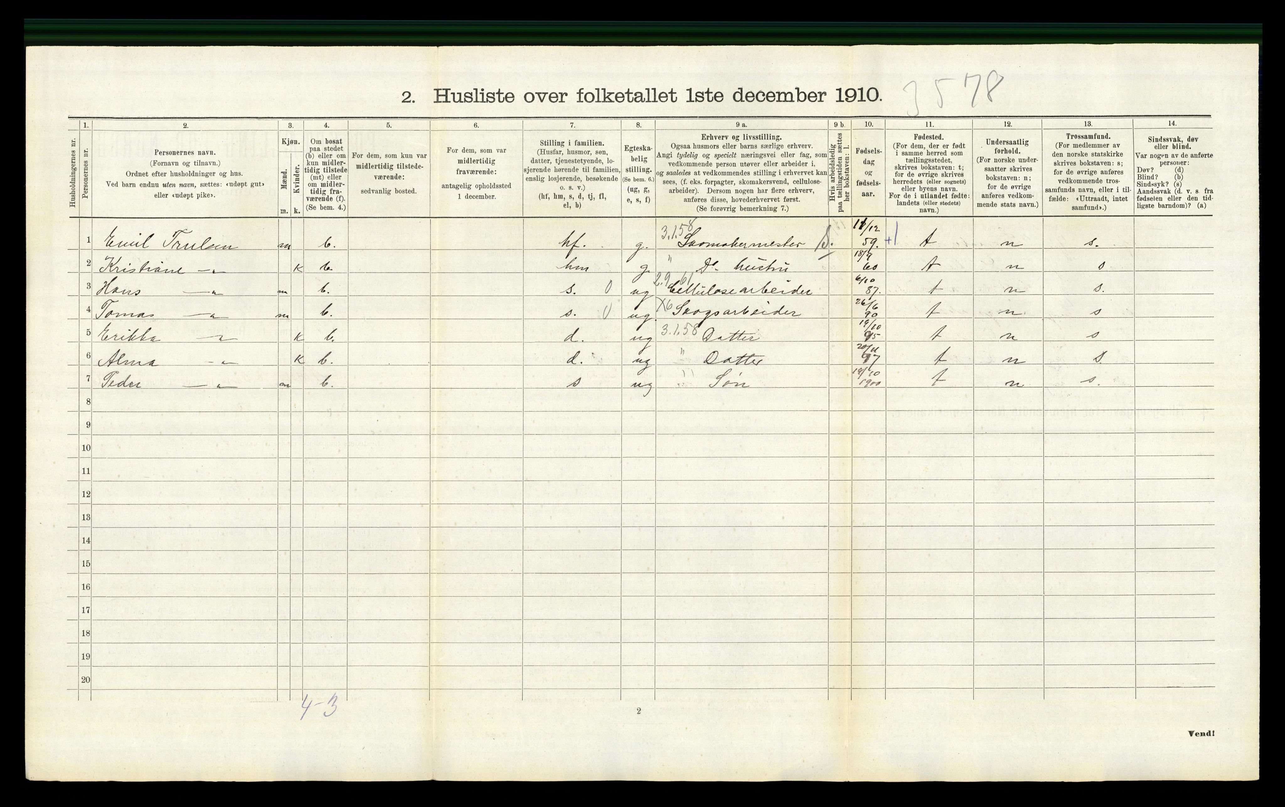 RA, Folketelling 1910 for 0625 Nedre Eiker herred, 1910, s. 1188
