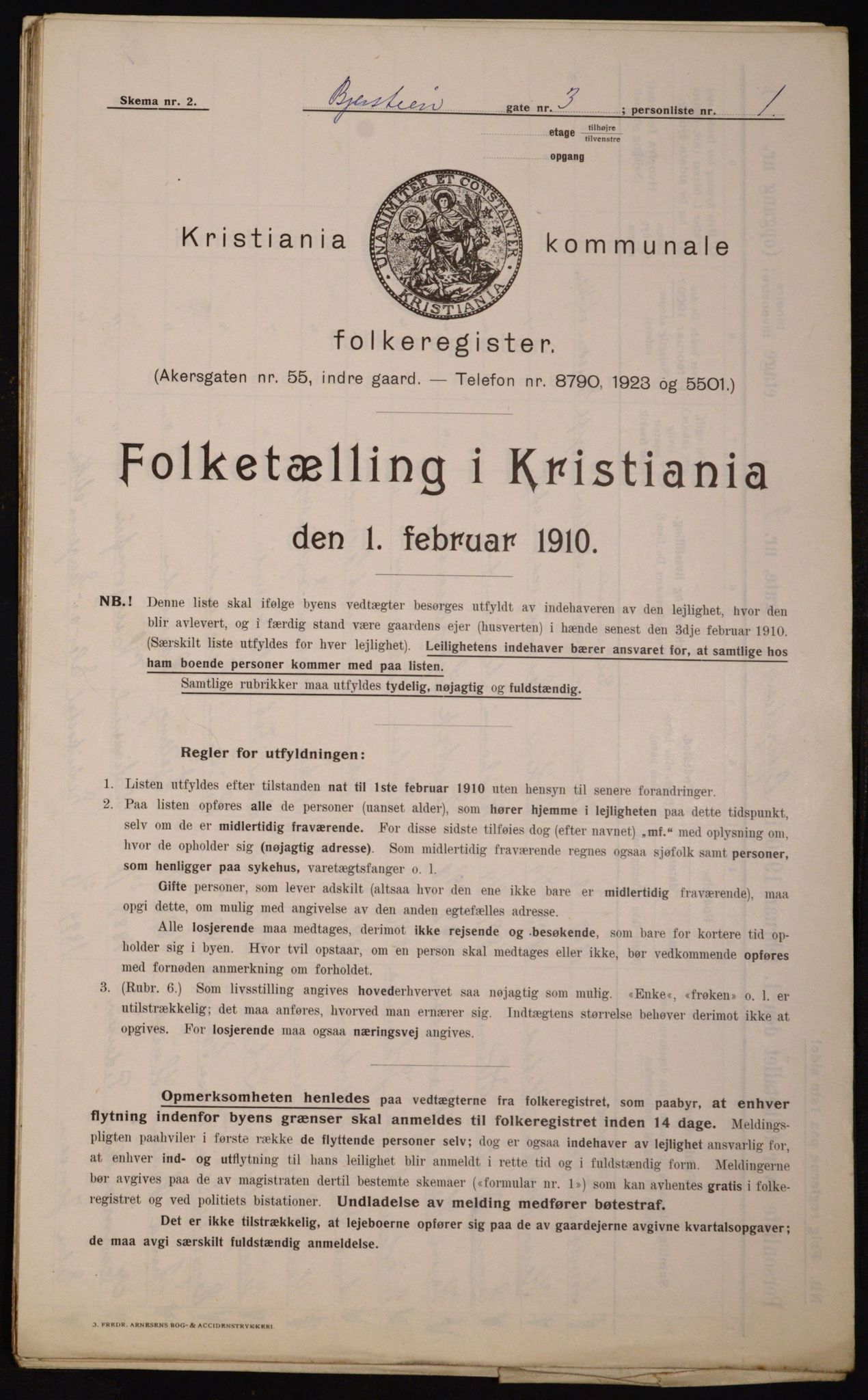 OBA, Kommunal folketelling 1.2.1910 for Kristiania, 1910, s. 4192