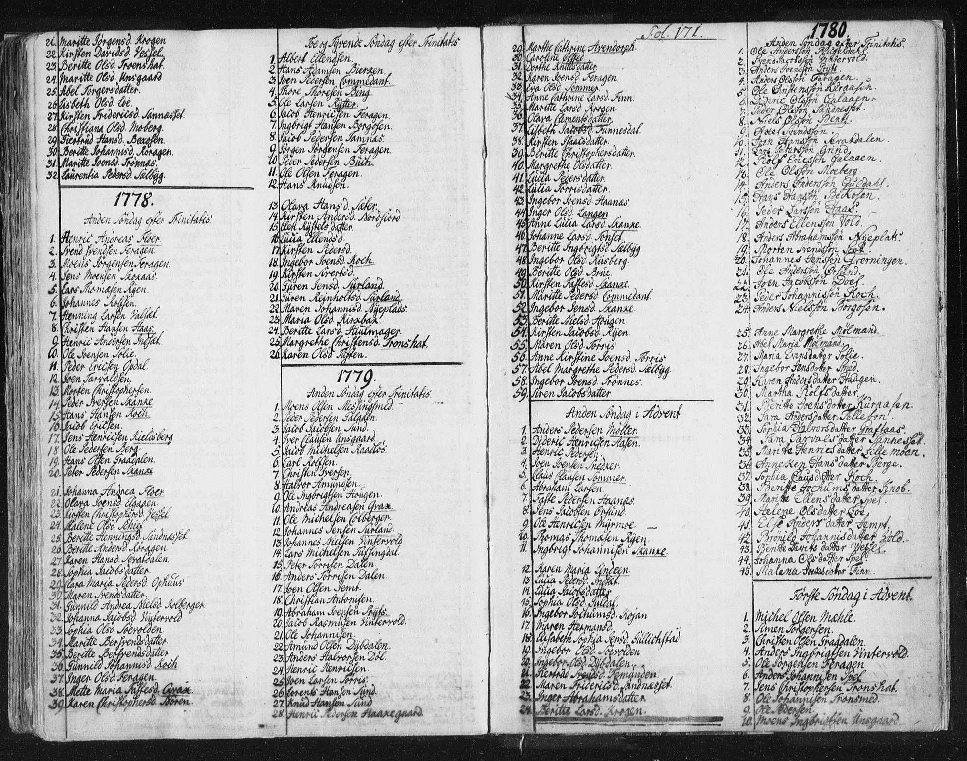 Ministerialprotokoller, klokkerbøker og fødselsregistre - Sør-Trøndelag, SAT/A-1456/681/L0926: Ministerialbok nr. 681A04, 1767-1797, s. 171