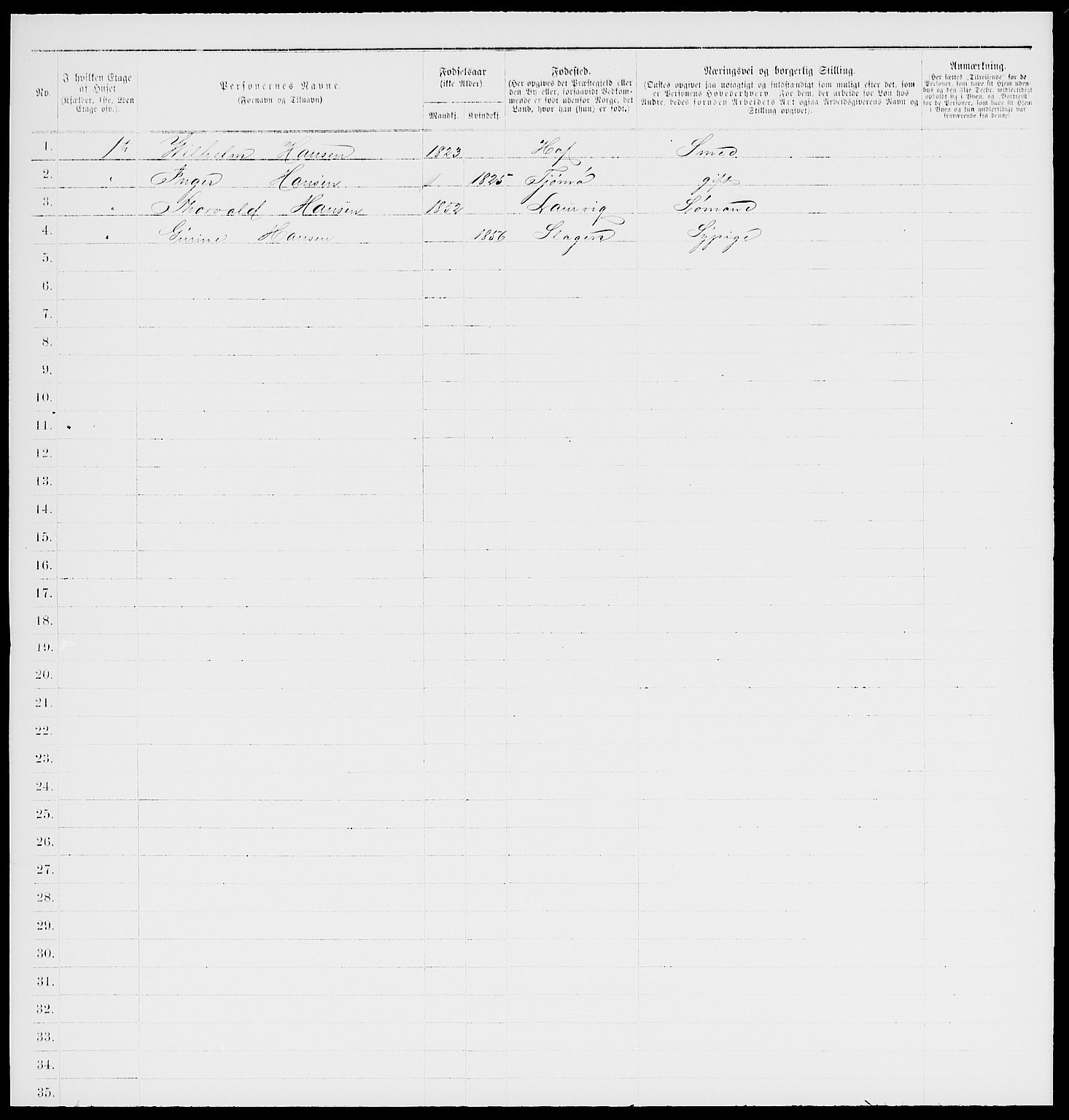 RA, Folketelling 1885 for 0201 Son ladested, 1885, s. 6