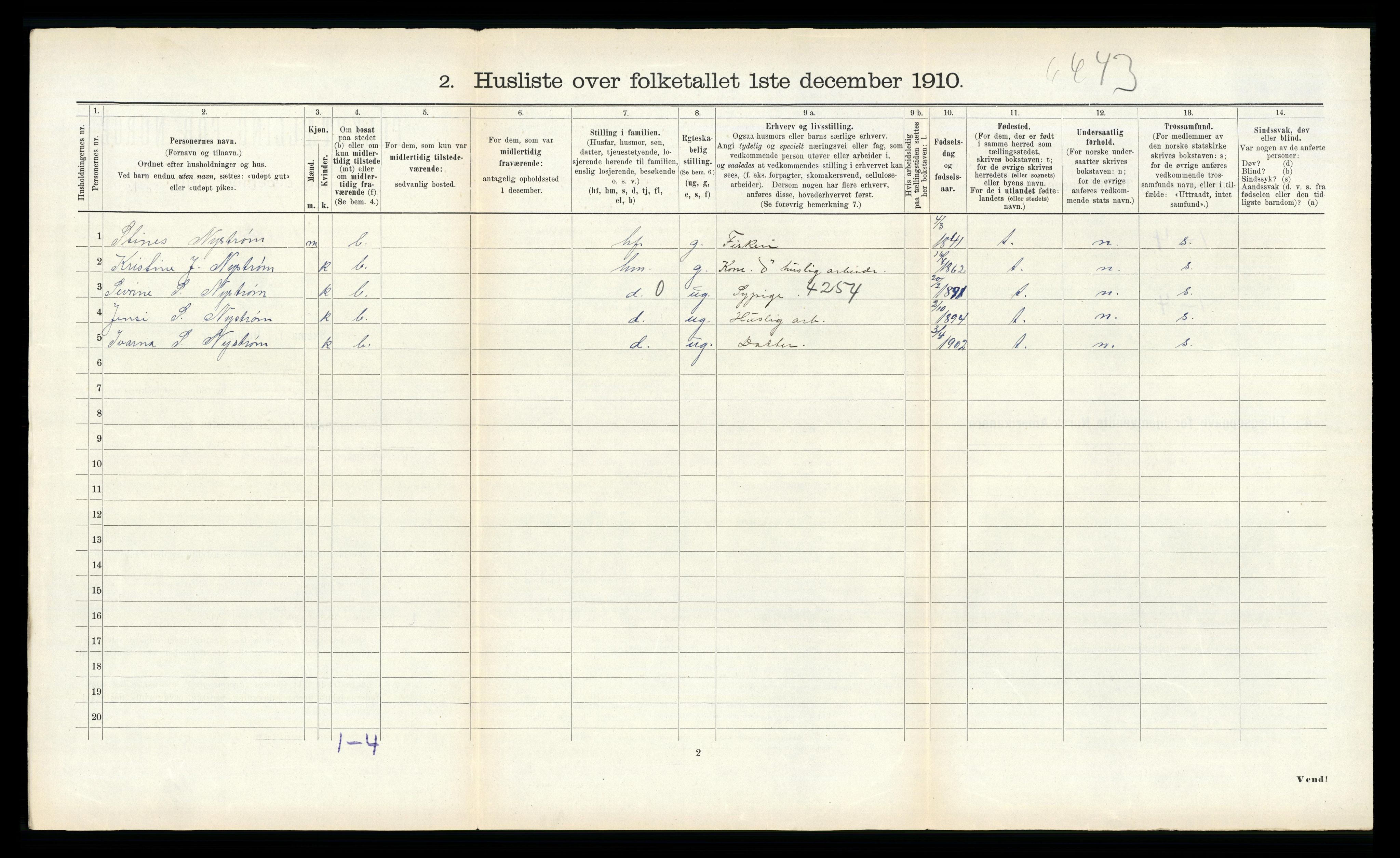 RA, Folketelling 1910 for 1632 Roan herred, 1910, s. 615