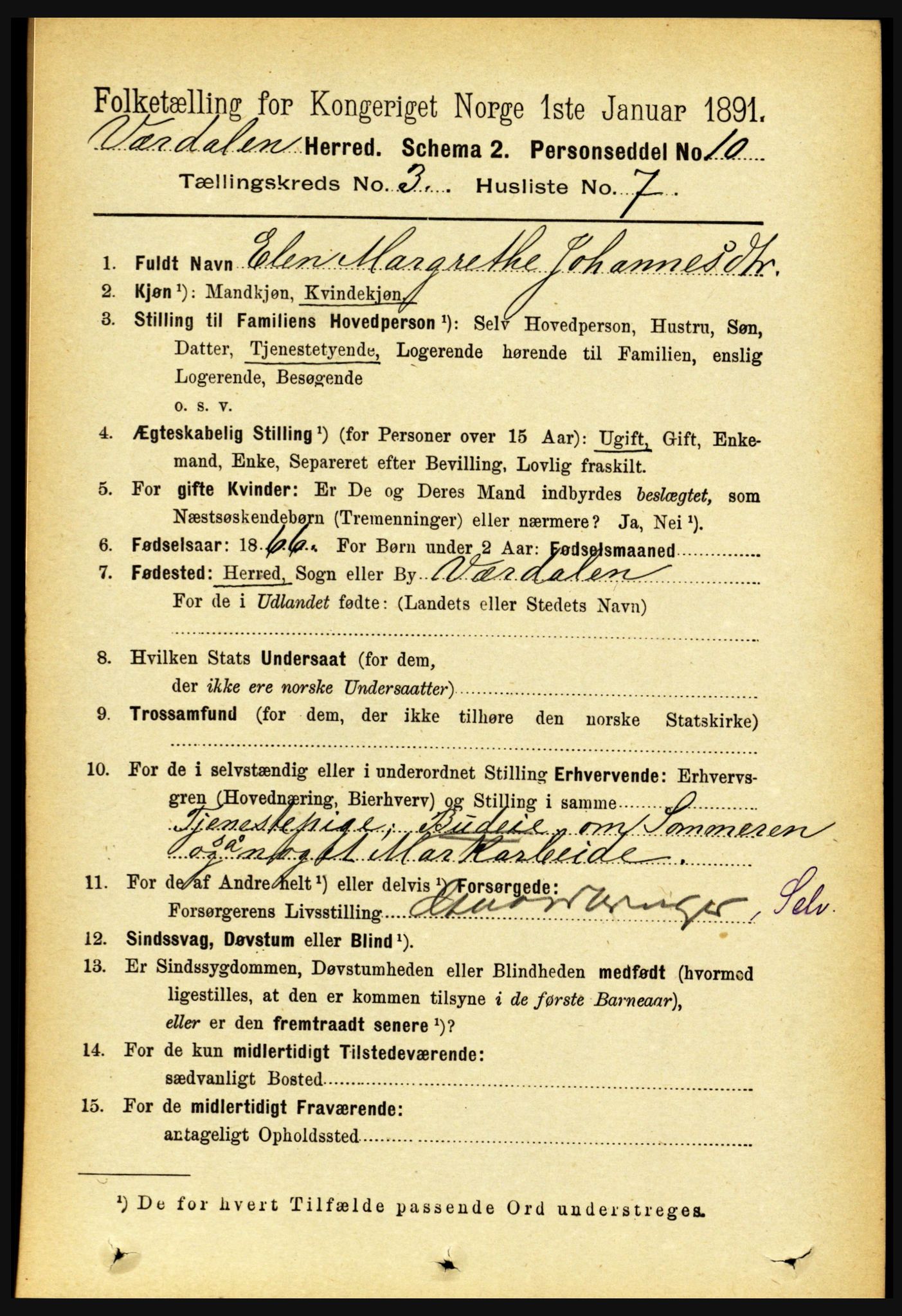 RA, Folketelling 1891 for 1721 Verdal herred, 1891, s. 1818