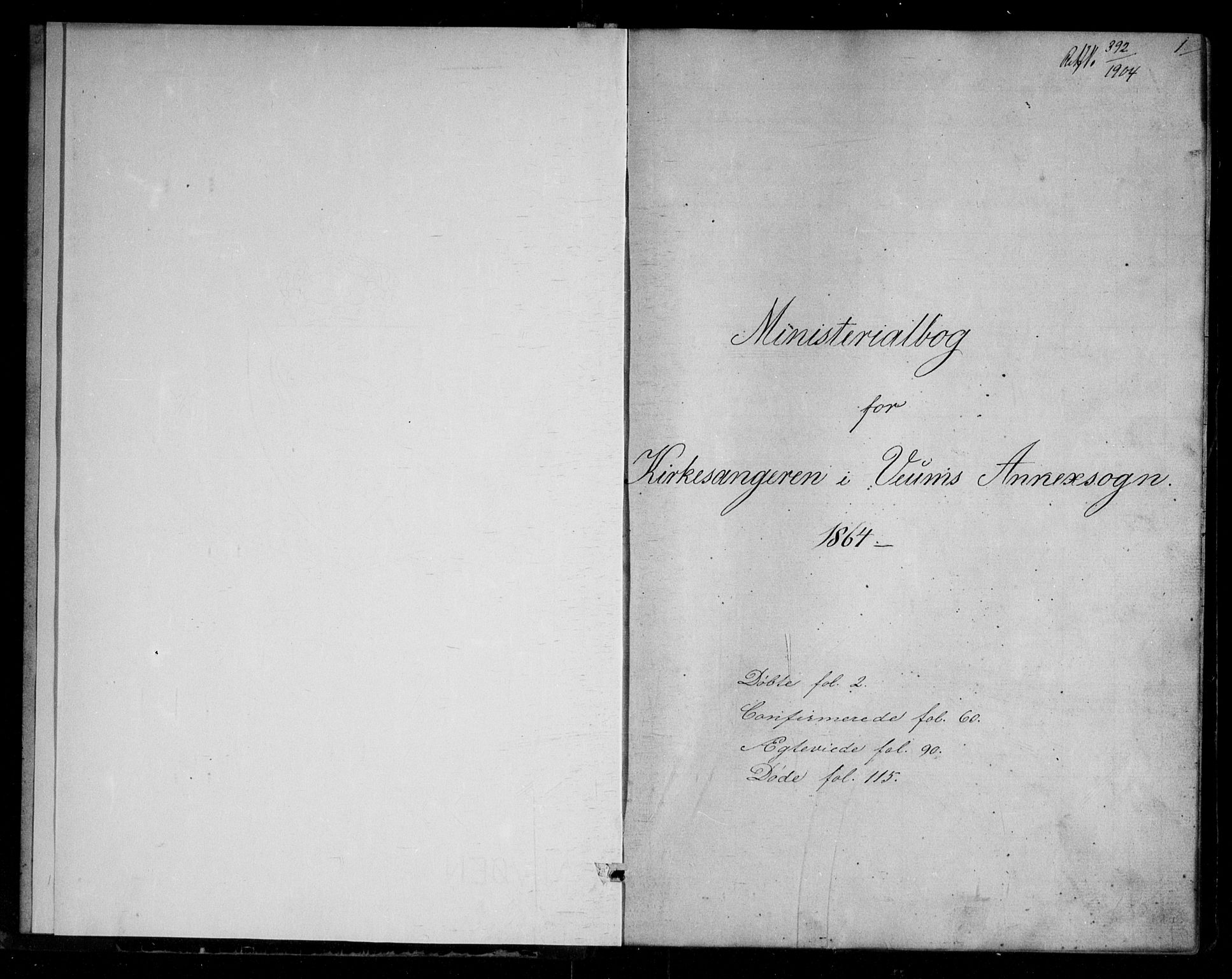 Fyresdal kirkebøker, SAKO/A-263/G/Gb/L0001: Klokkerbok nr. II 1, 1864-1890, s. 1