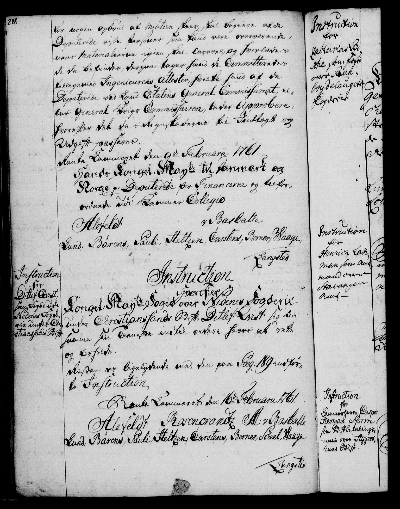 Rentekammeret, Kammerkanselliet, AV/RA-EA-3111/G/Gg/Ggi/L0003: Norsk instruksjonsprotokoll med register (merket RK 53.36), 1751-1775, s. 228