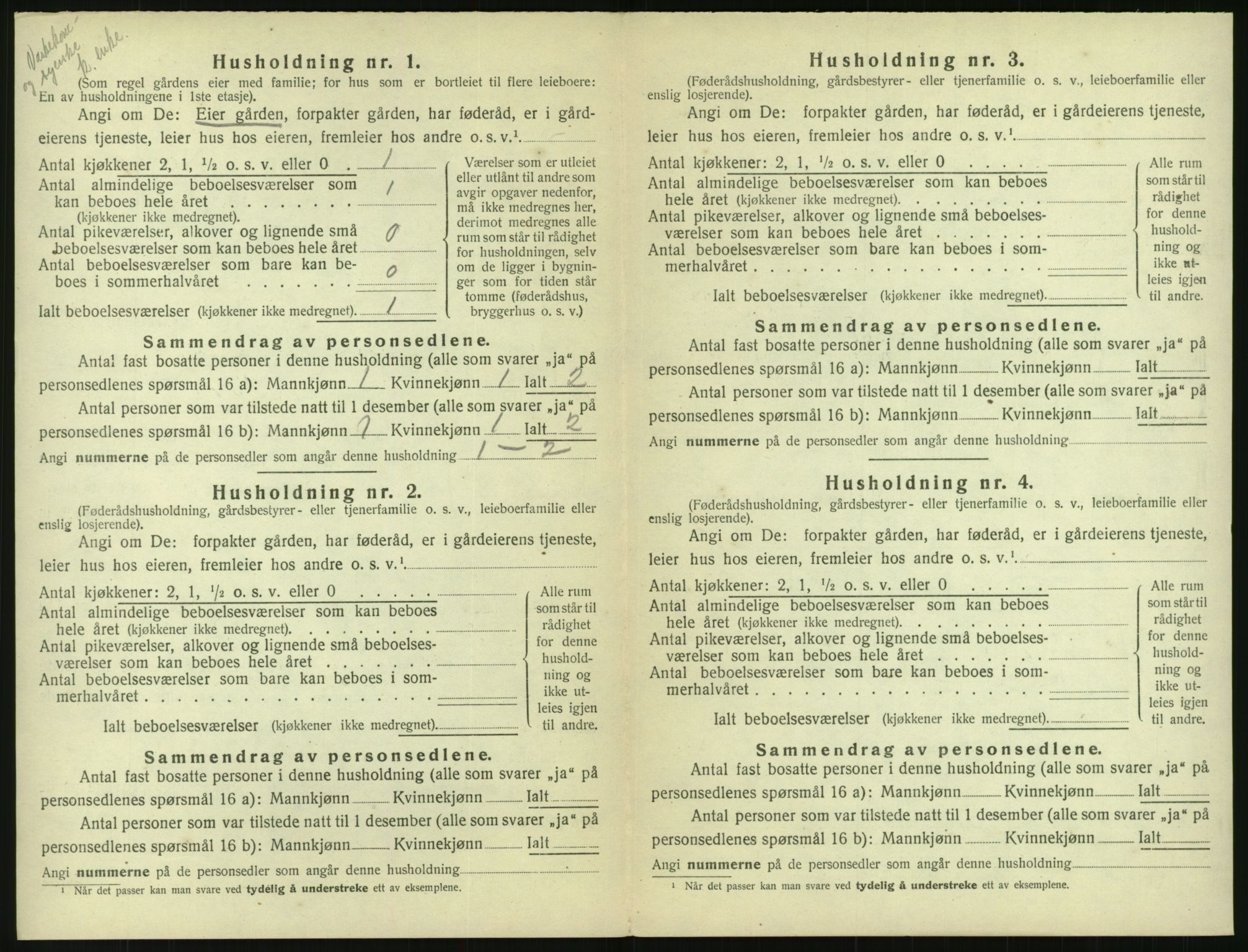 SAK, Folketelling 1920 for 0930 Gjøvdal herred, 1920, s. 49