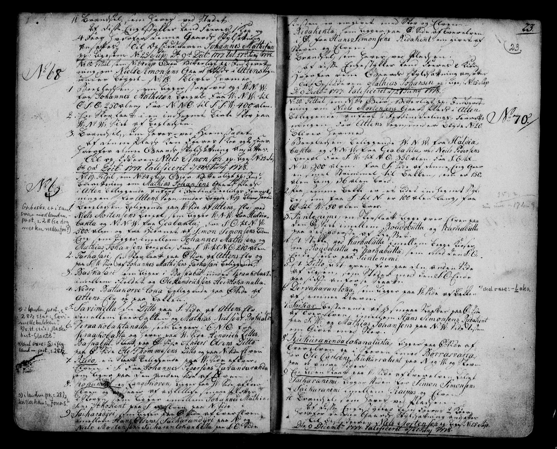 Finnmark sorenskriveri, SATØ/S-0053/G/Gb/L0001pb: Pantebok nr. 1, 1776-1794, s. 23