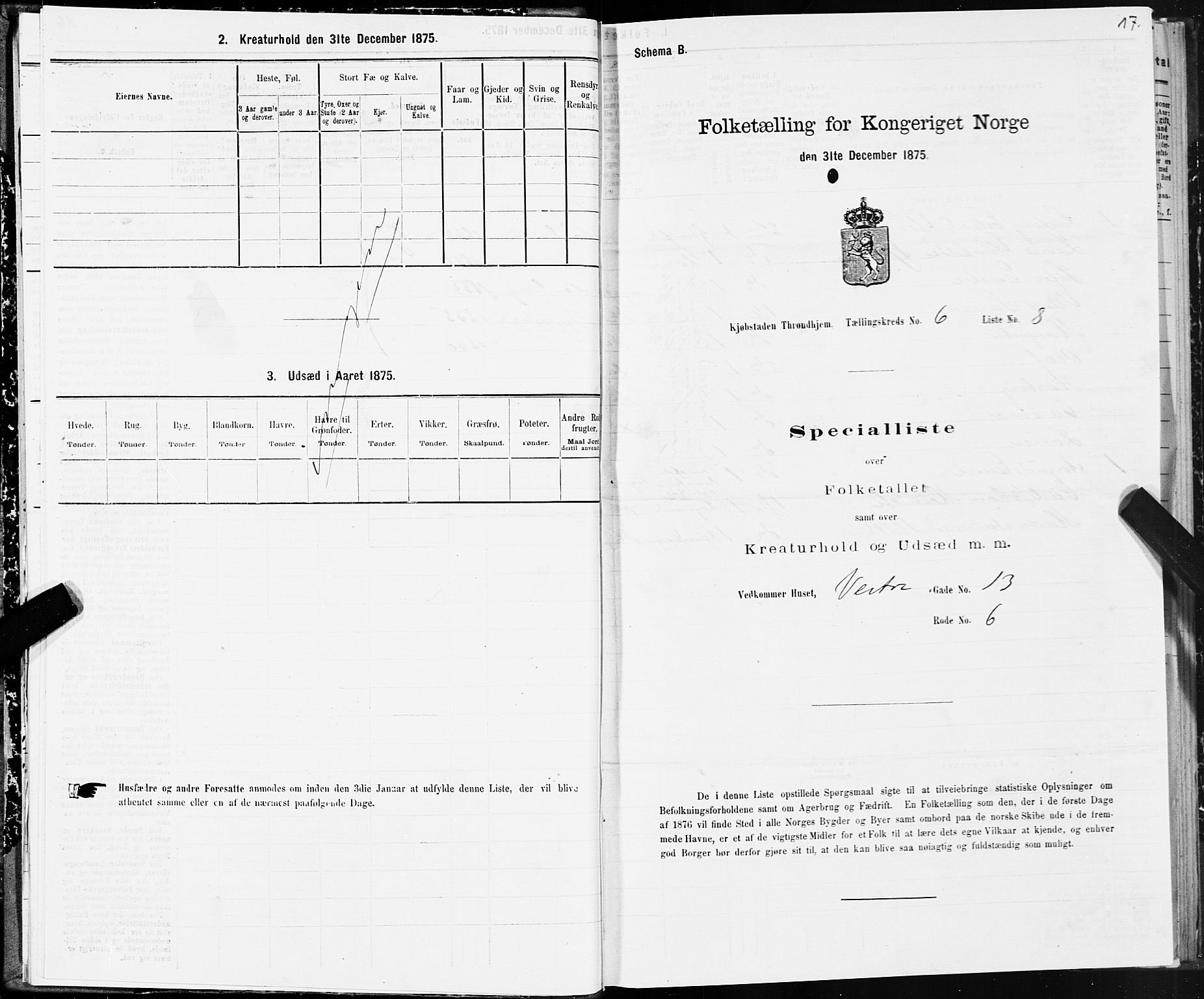 SAT, Folketelling 1875 for 1601 Trondheim kjøpstad, 1875, s. 4017